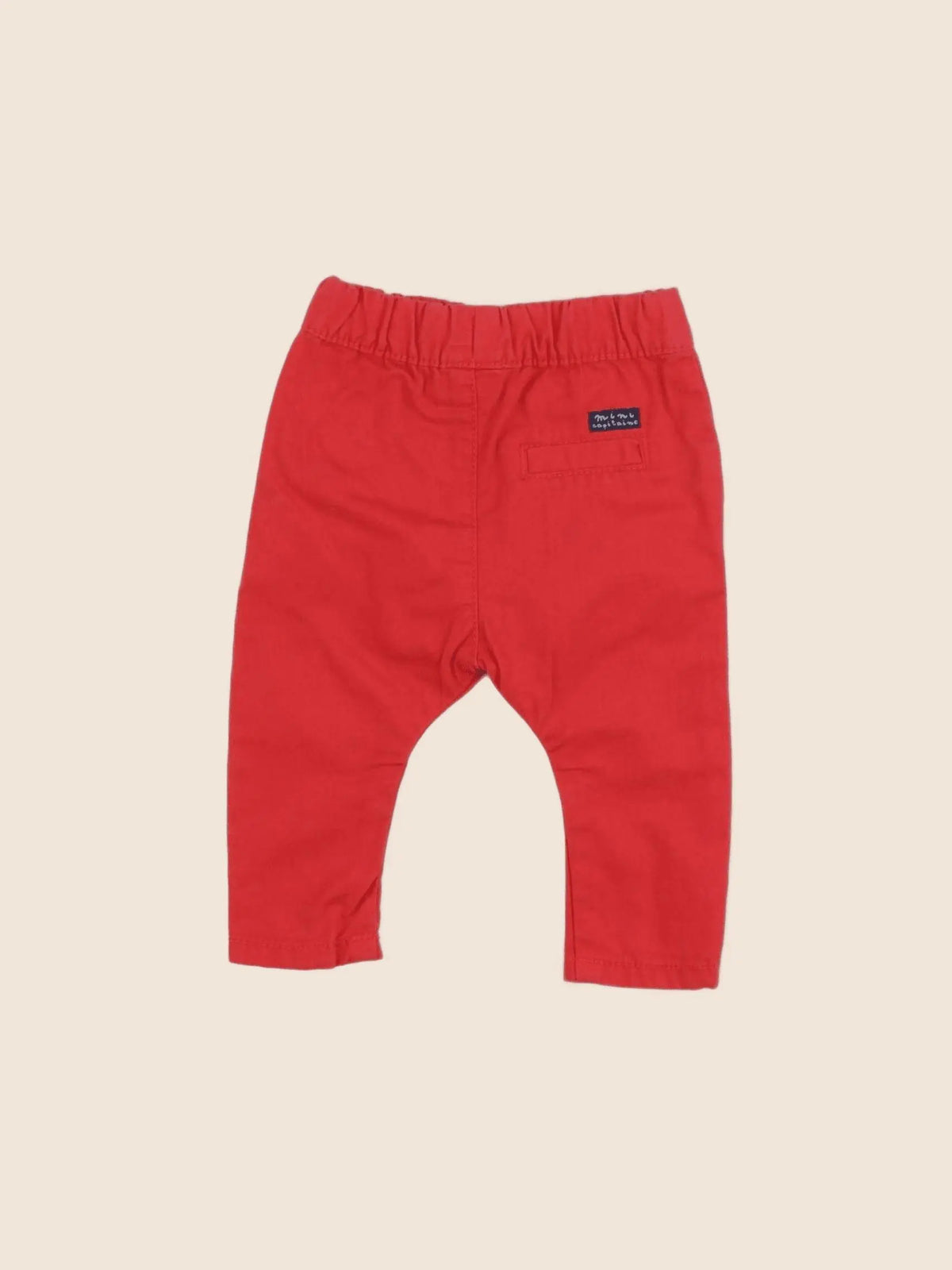 Tape à l'oeil - pantalon rouge - 3 mois