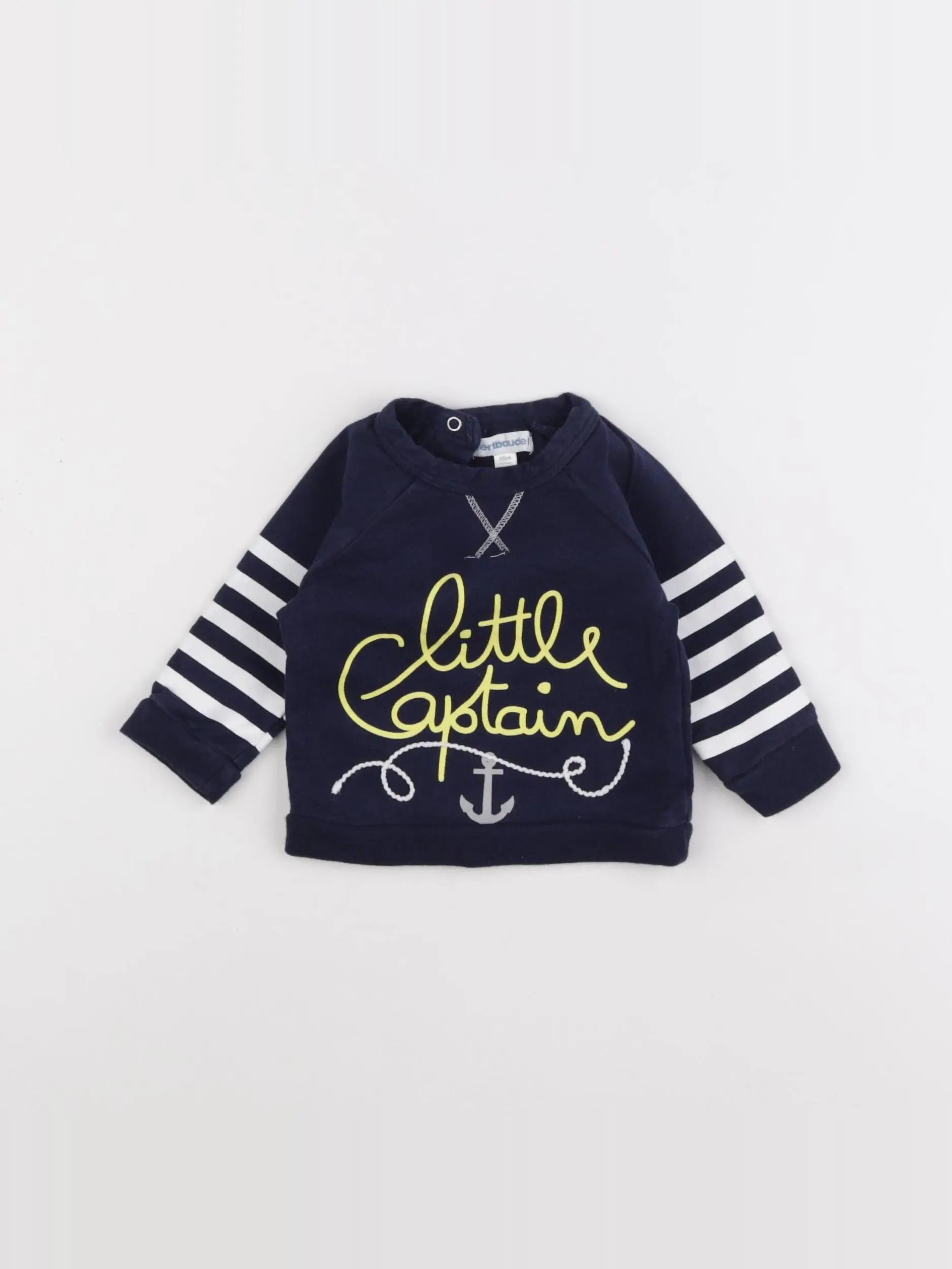 Vertbaudet - sweat bleu - 3 mois