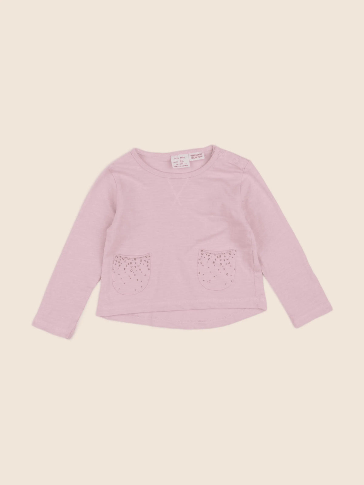 Zara - tee-shirt rose - 3/6 mois