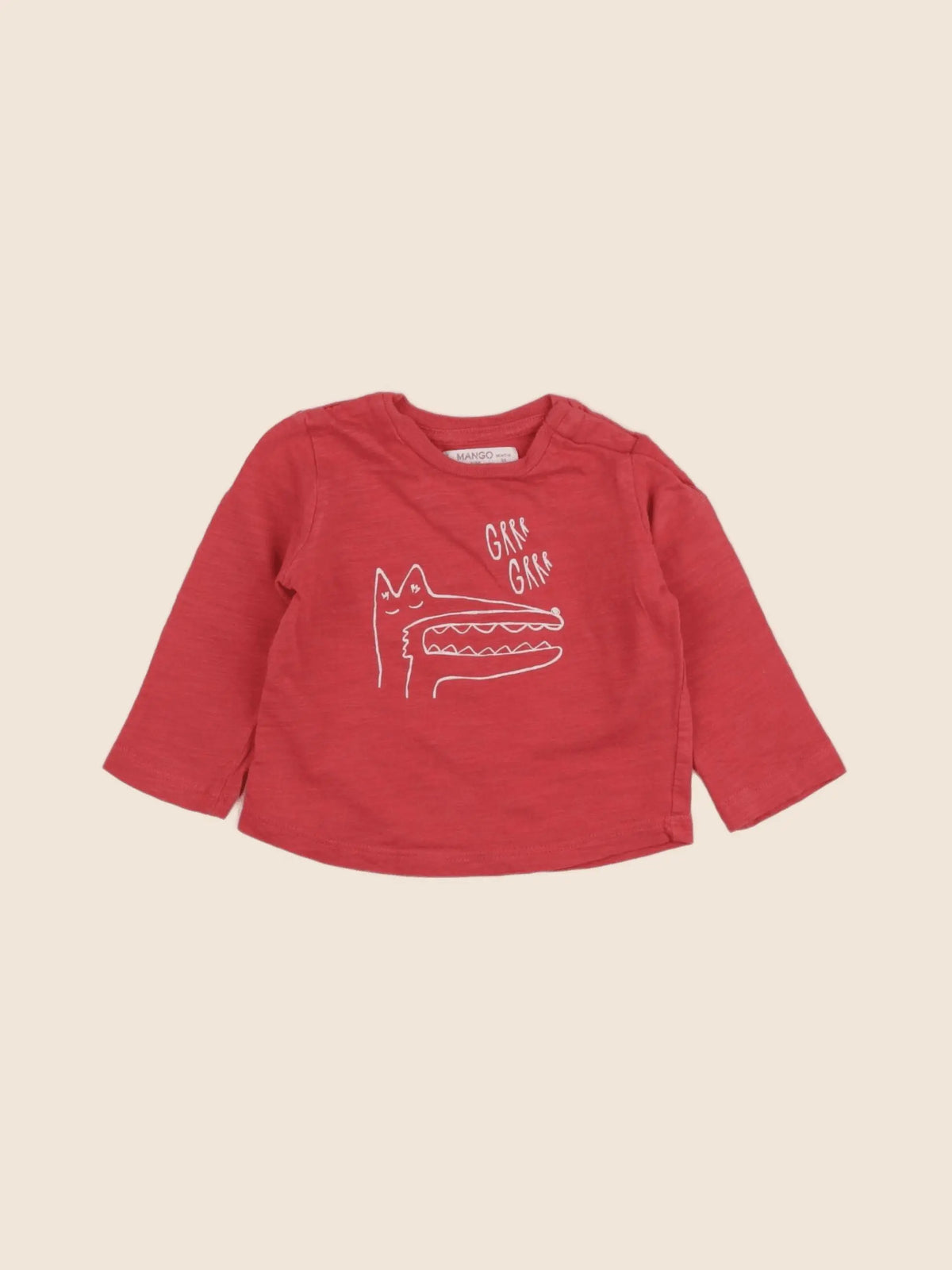 Mango - tee-shirt rouge - 6/9 mois