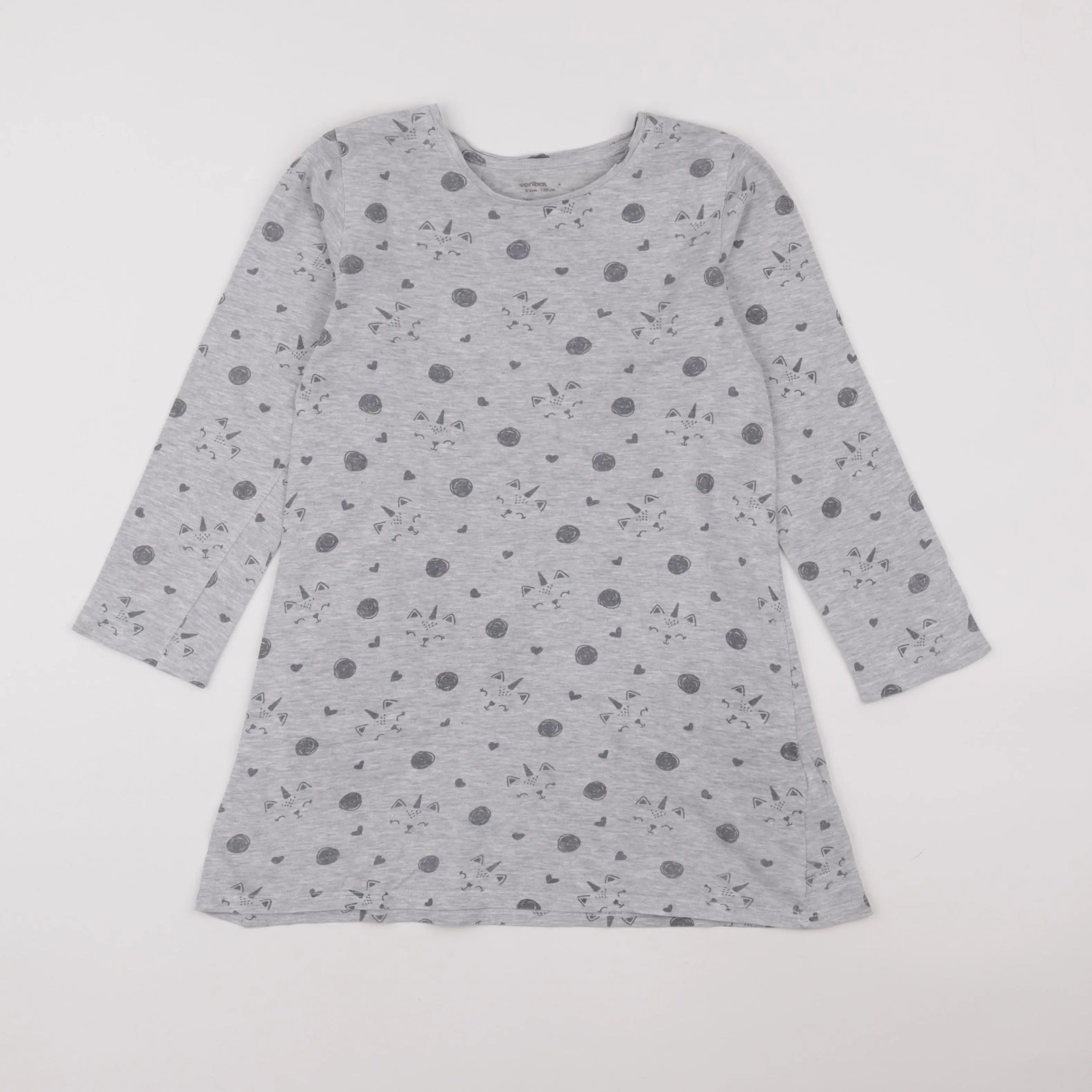 Vertbaudet - robe gris - 8 ans