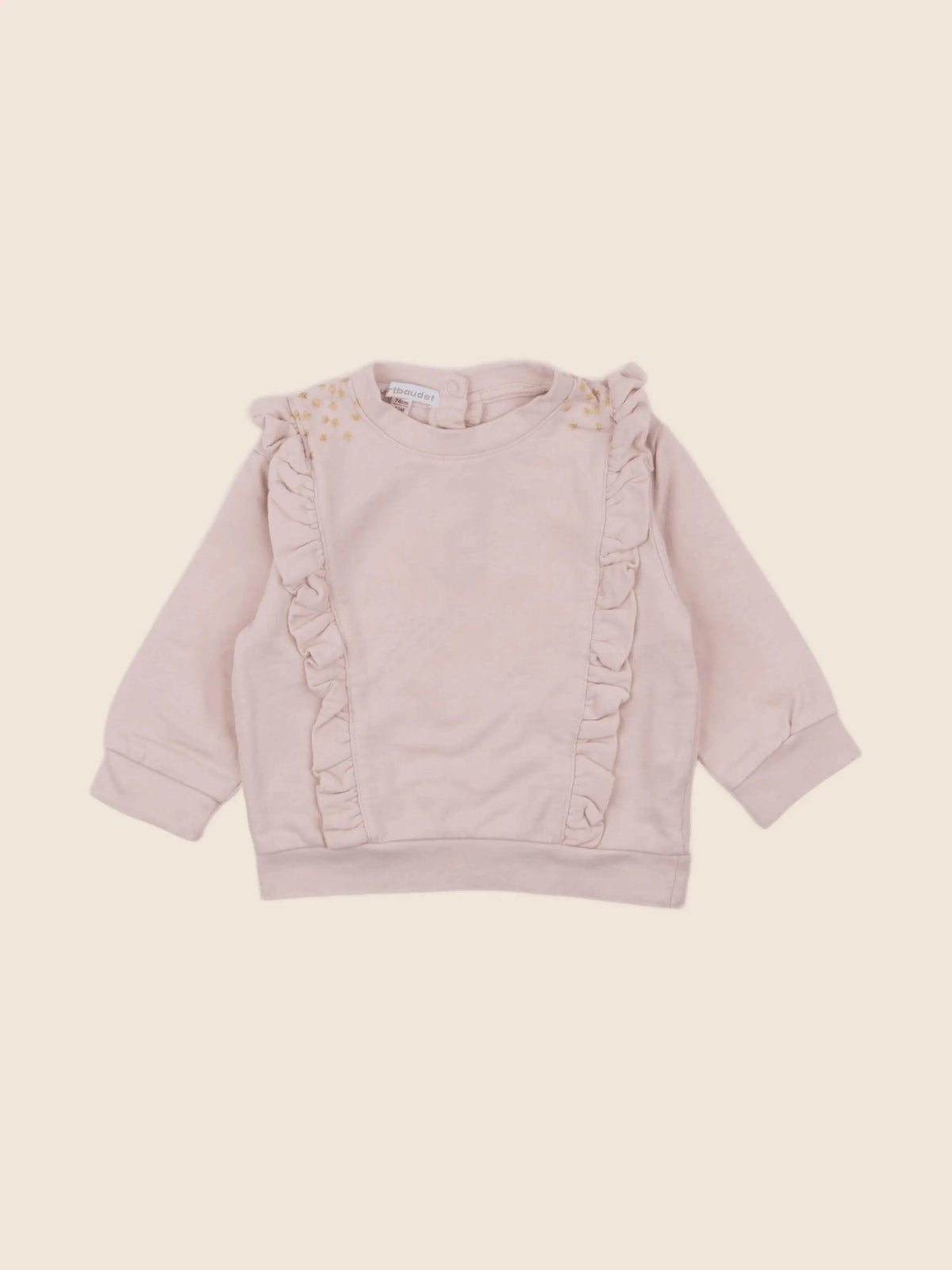Vertbaudet - sweat rose - 12 mois