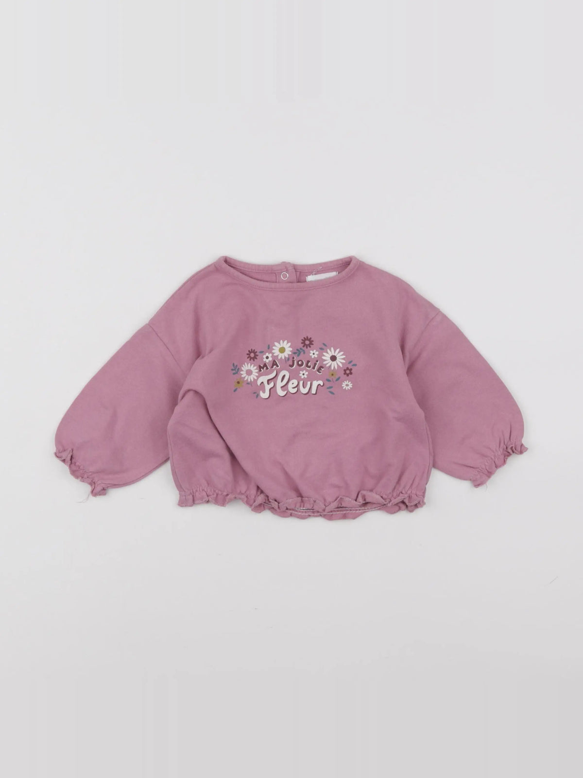 Vertbaudet - sweat violet - 6 mois