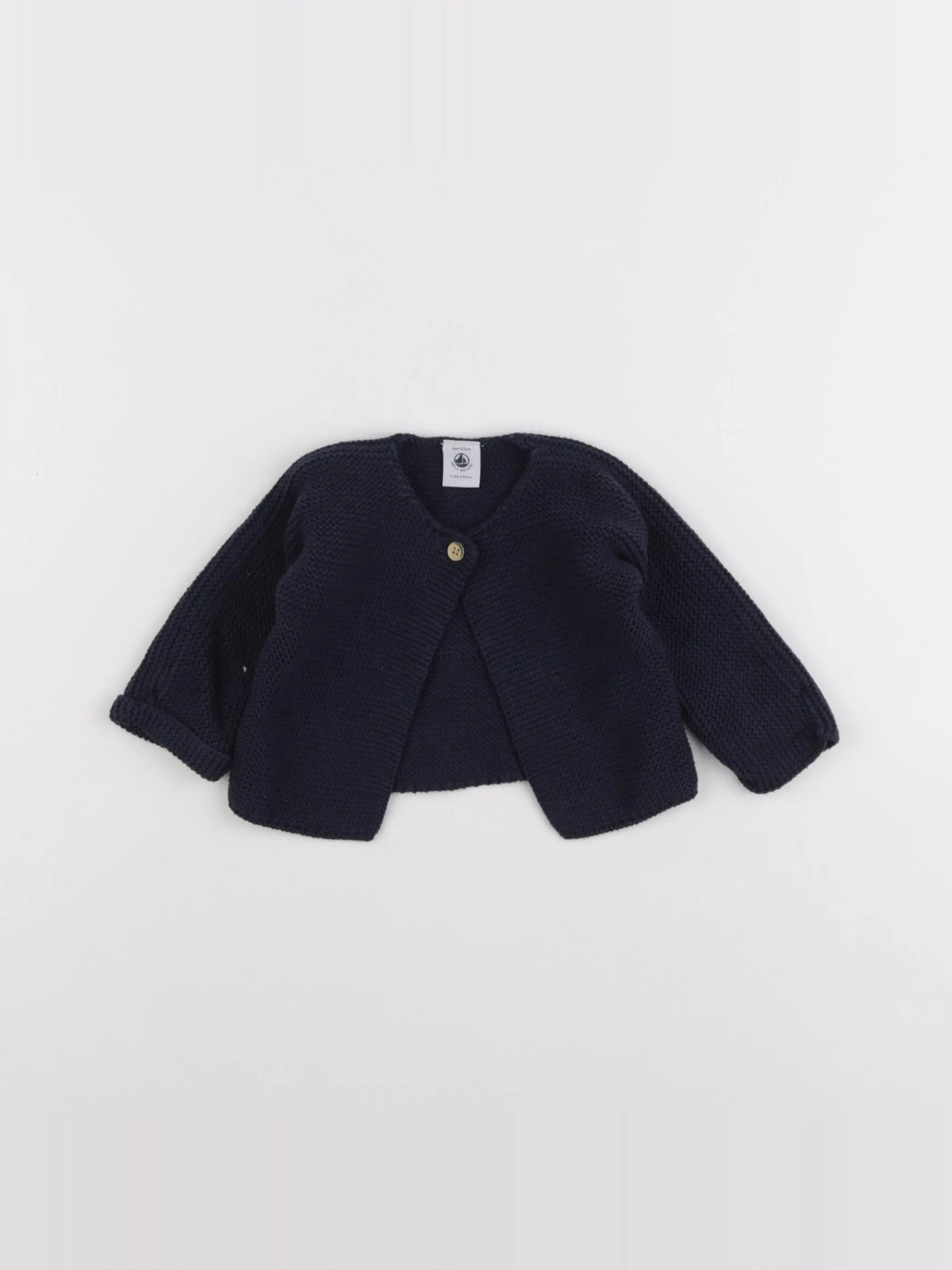 Petit Bateau - gilet bleu - 6 mois