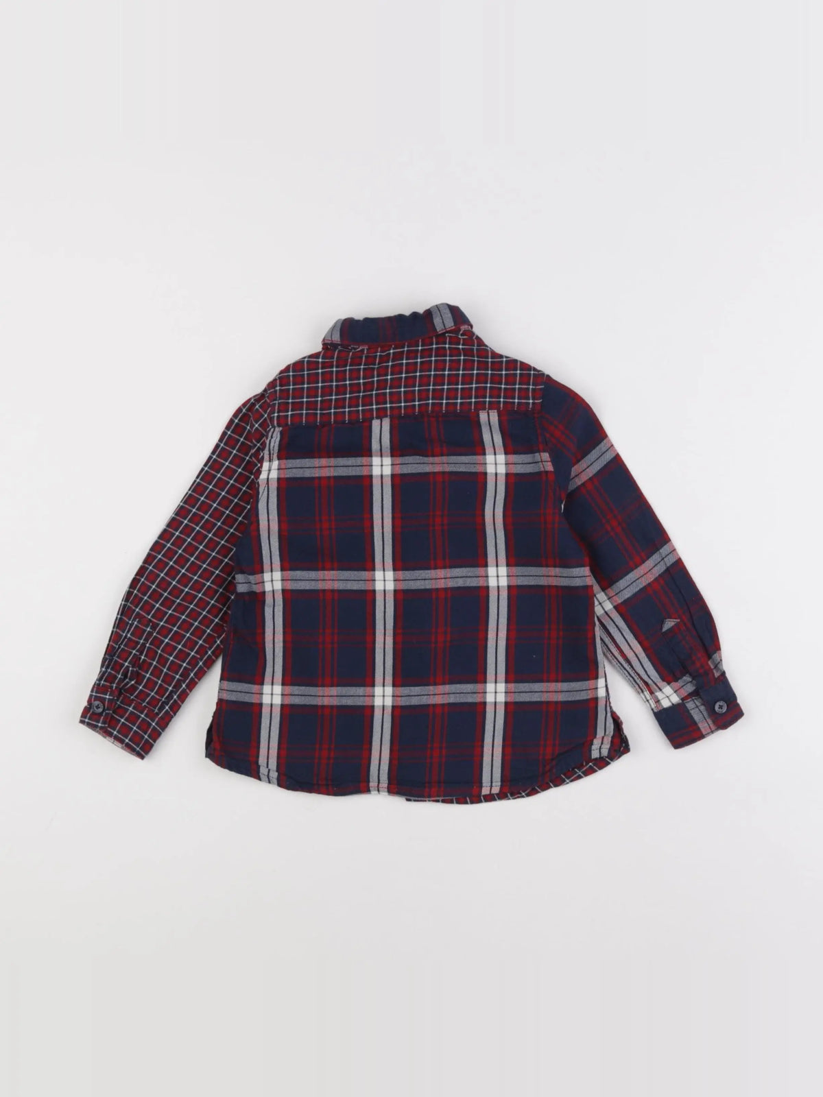 IKKS - chemise rouge, bleu - 2 ans