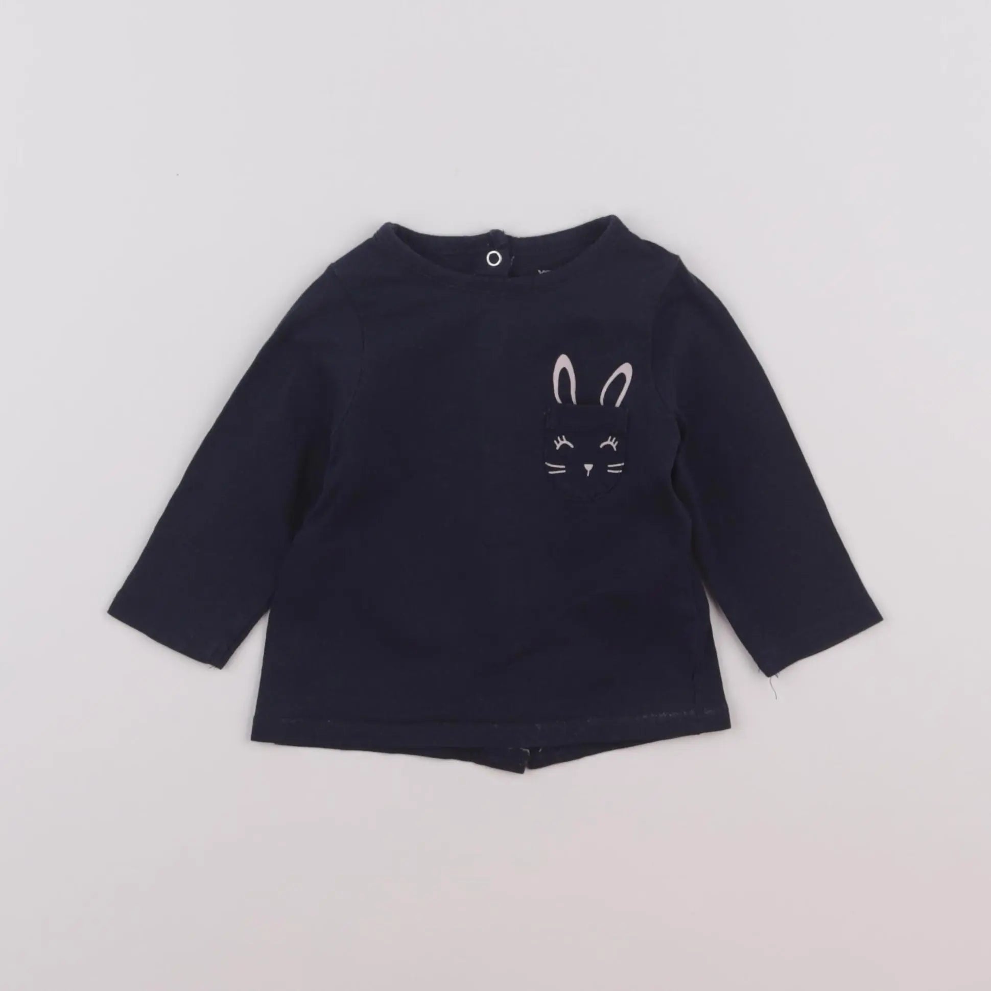 Vertbaudet - tee-shirt bleu - 3 mois