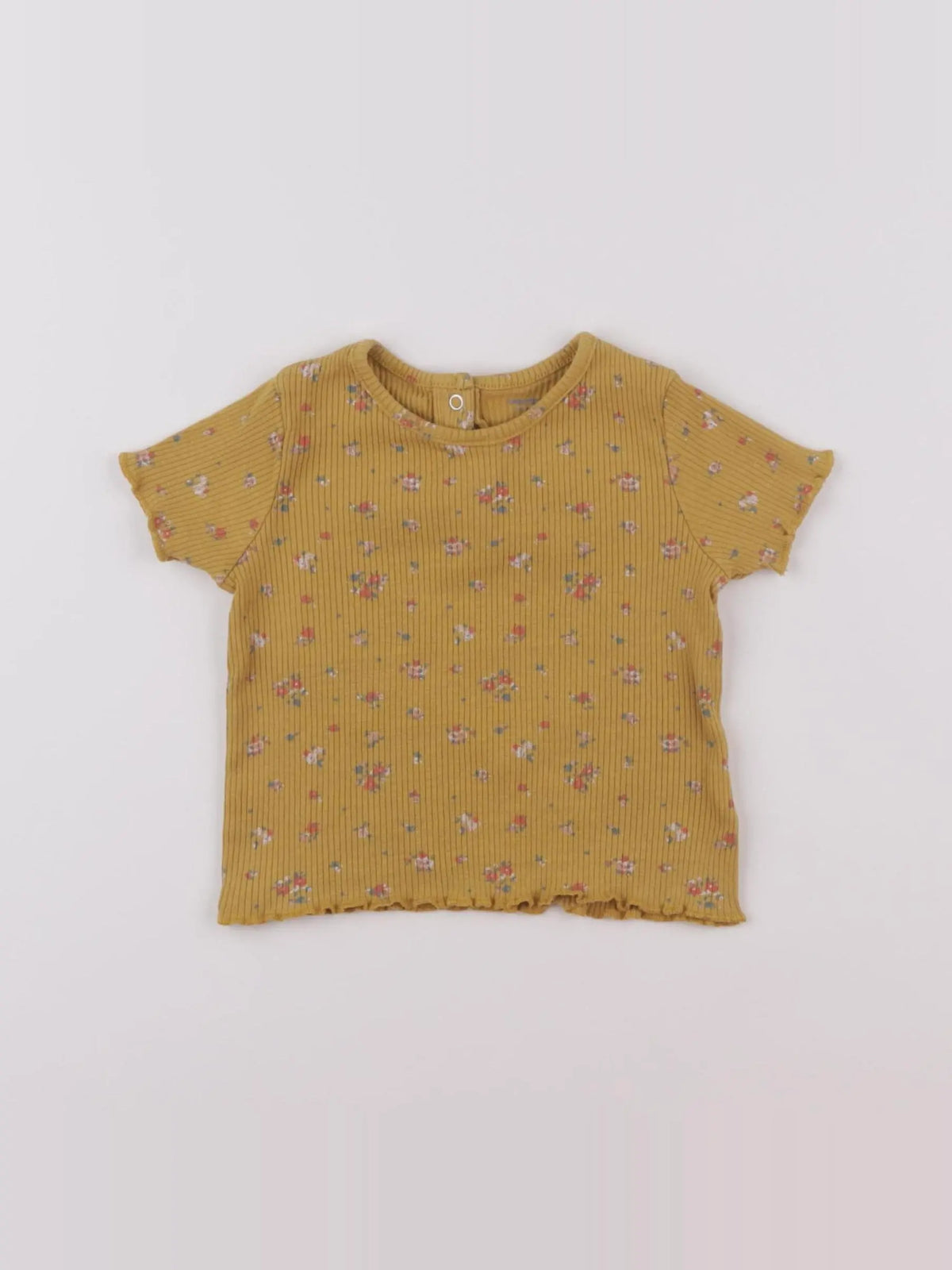 Vertbaudet - tee-shirt jaune - 12 mois