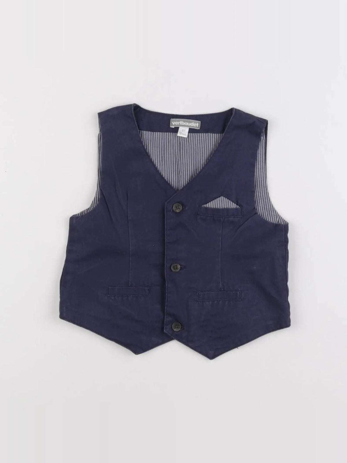 Vertbaudet - gilet bleu - 18 mois
