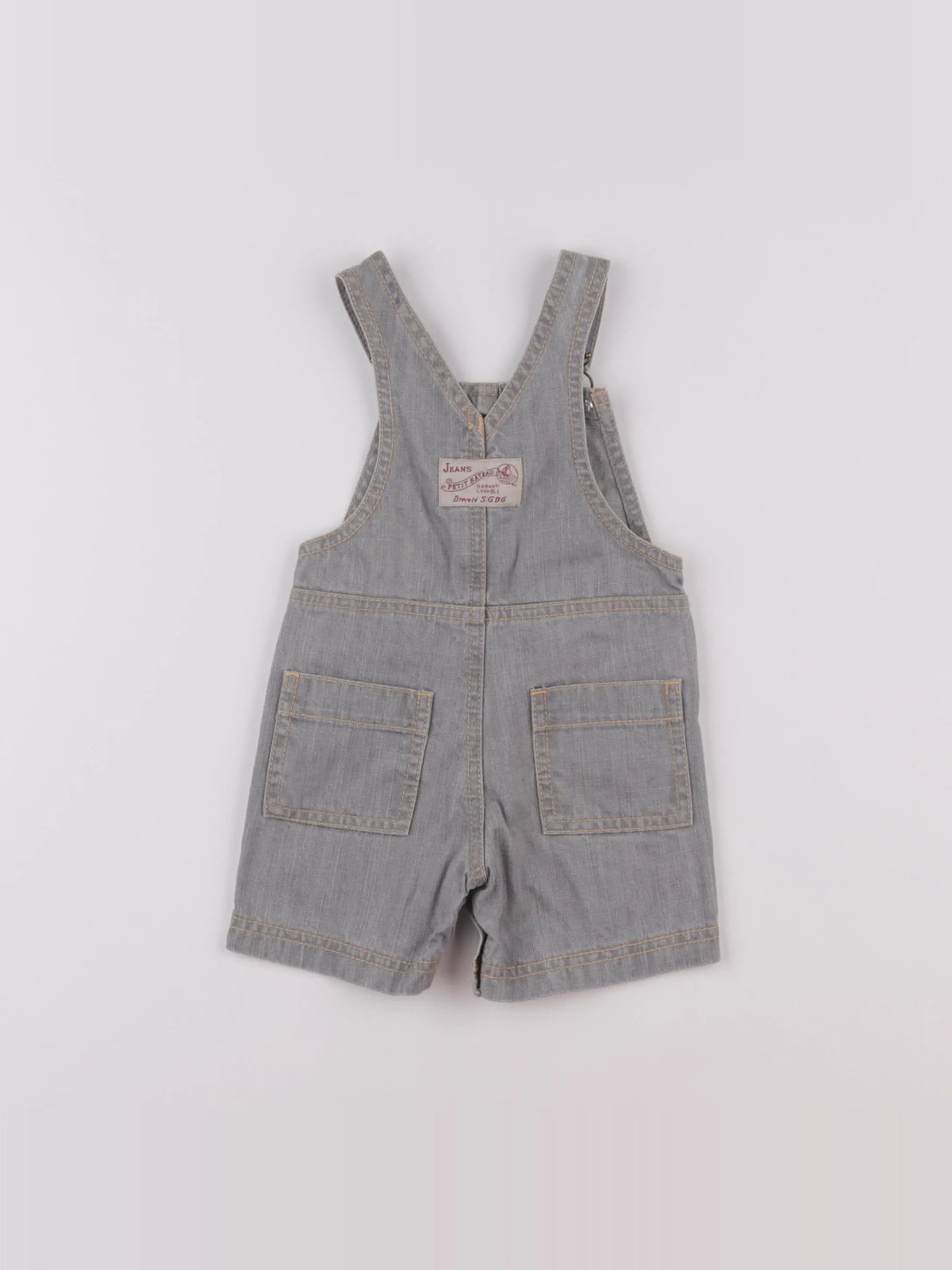 Petit Bateau - salopette gris - 6 mois