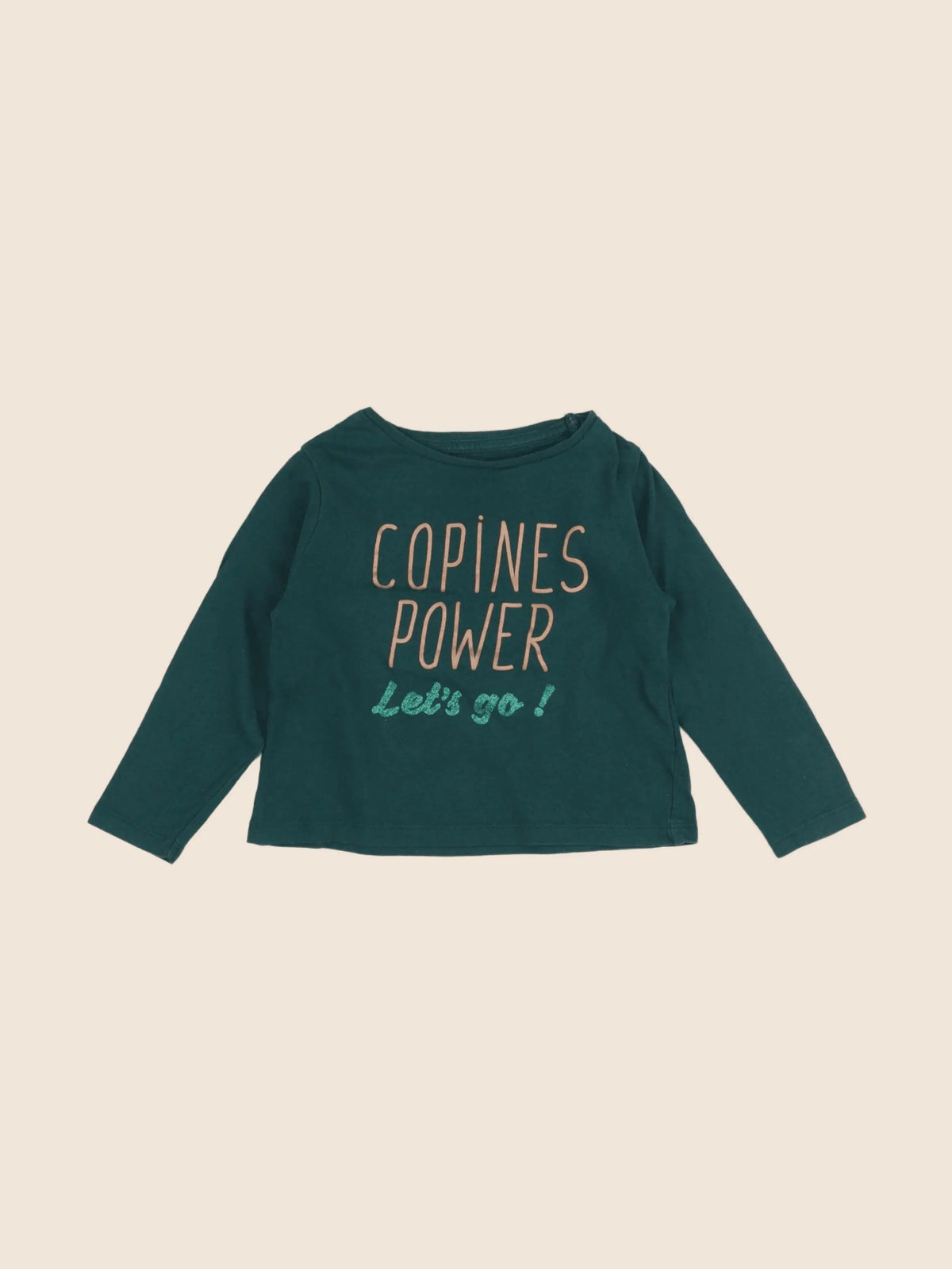Vertbaudet - tee-shirt vert - 2 ans