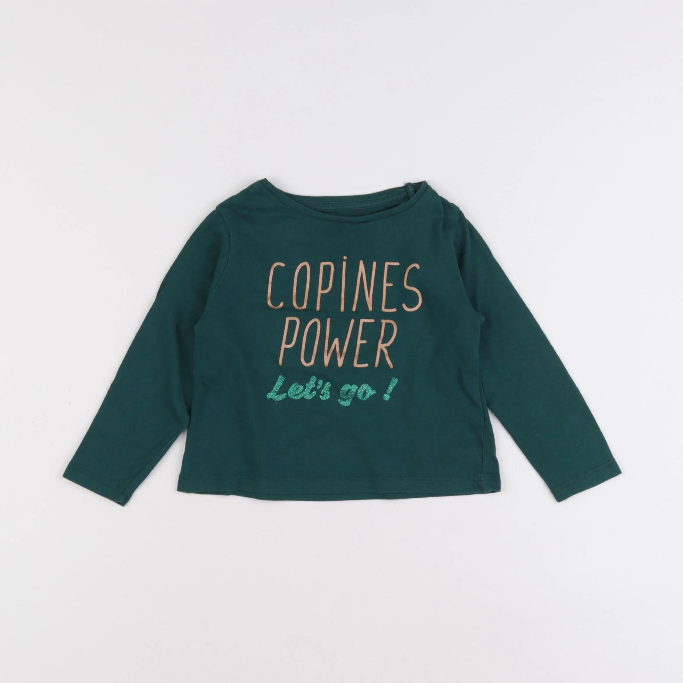 Vertbaudet - tee-shirt vert - 2 ans