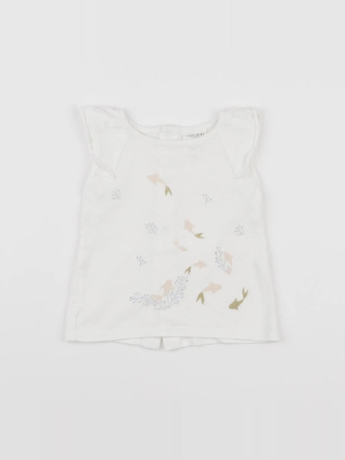 Carrément Beau - tee-shirt blanc - 6 mois