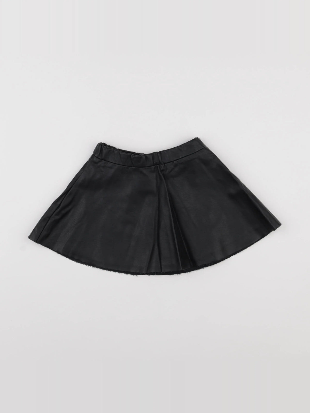 H&M - jupe simili cuir noir - 3/4 ans