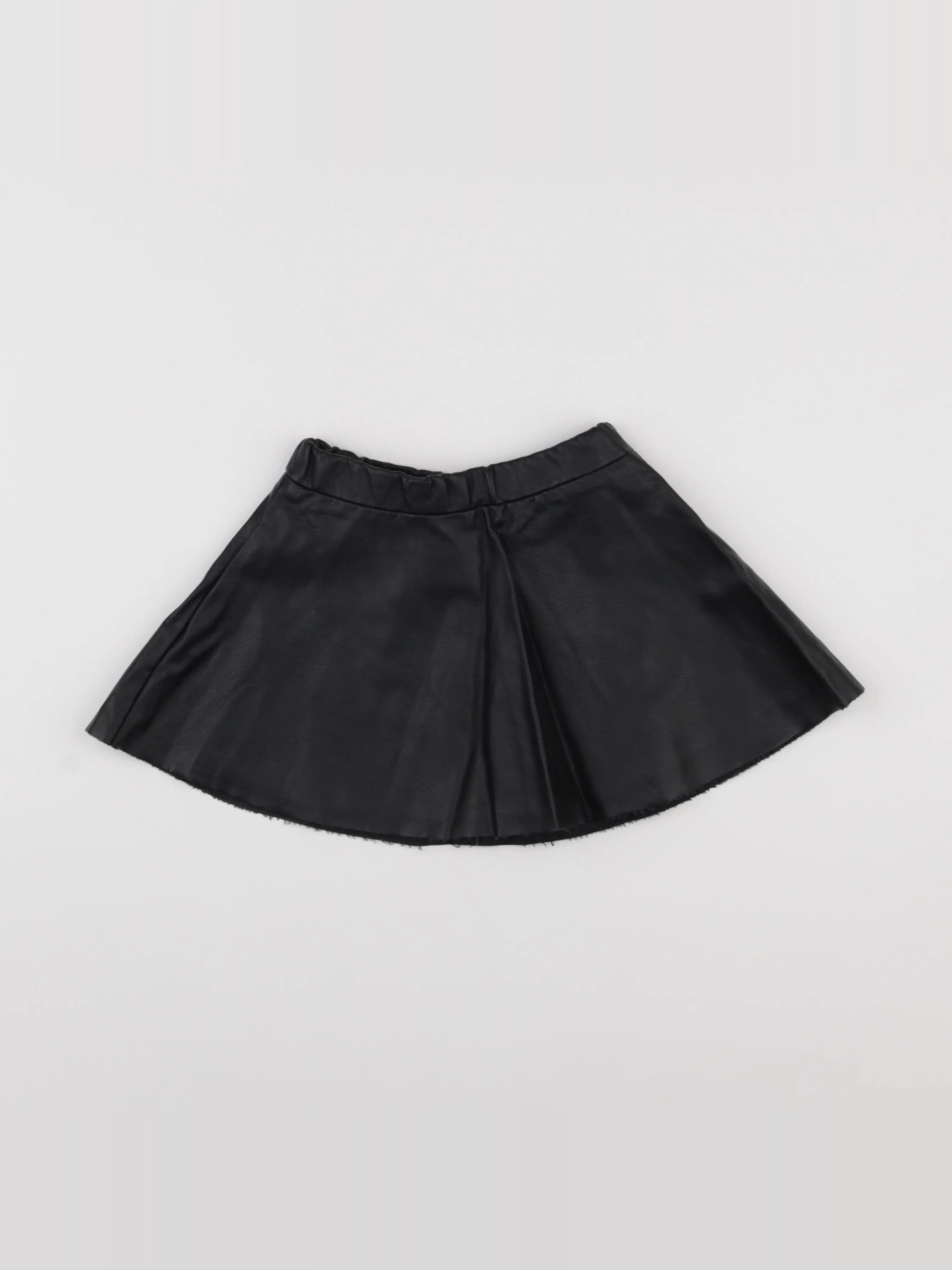 H&M - jupe simili cuir noir - 3/4 ans