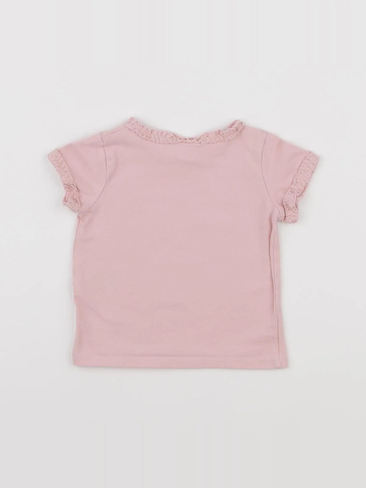 H&M - tee-shirt rose - 6 mois