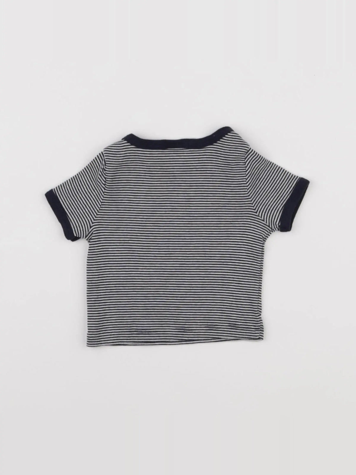 Petit Bateau - tee-shirt blanc, bleu - 3 mois