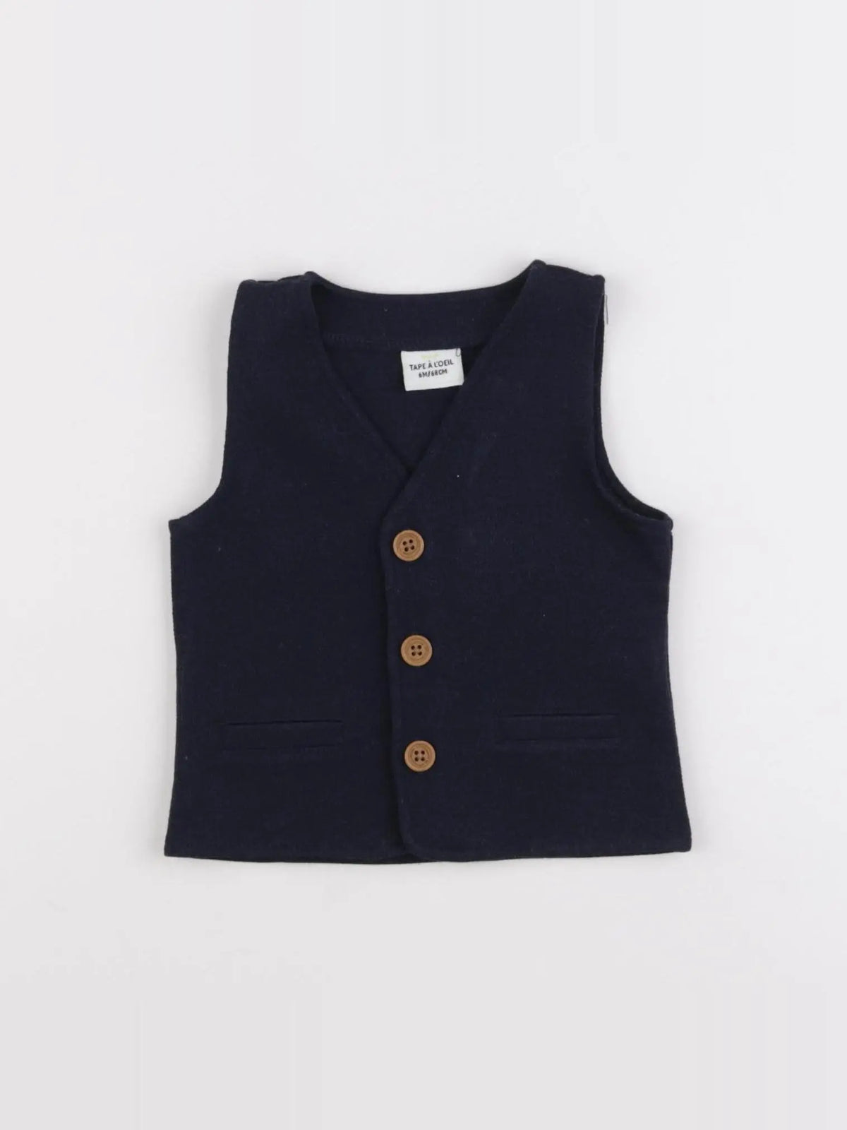 Tape à l'oeil - gilet bleu - 6 mois