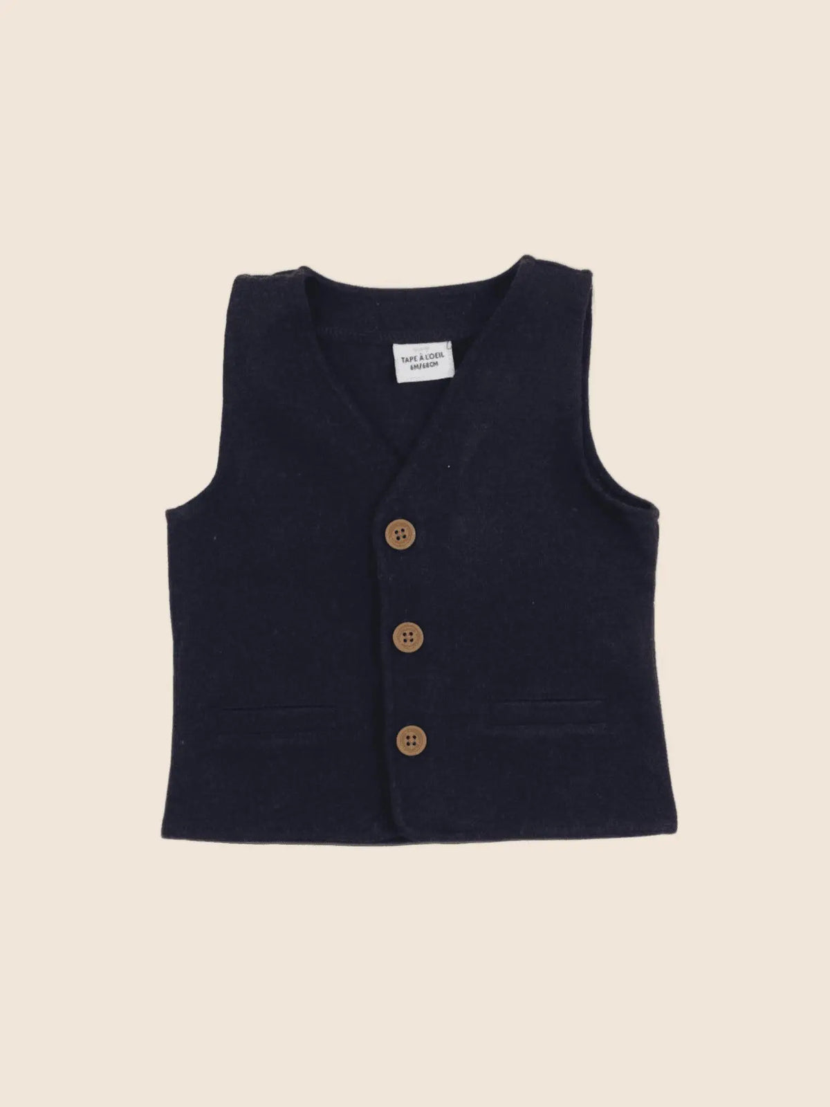 Tape à l'oeil - gilet bleu - 6 mois