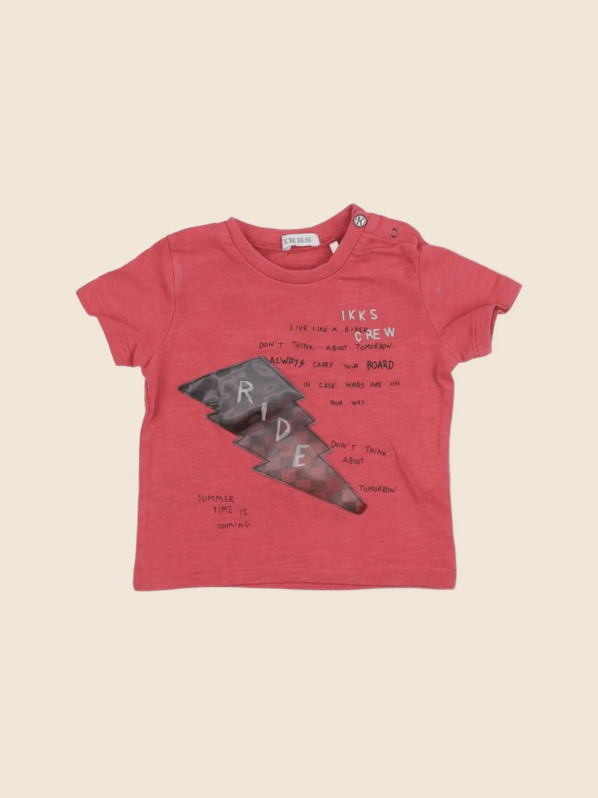 IKKS - tee-shirt rouge - 6 mois