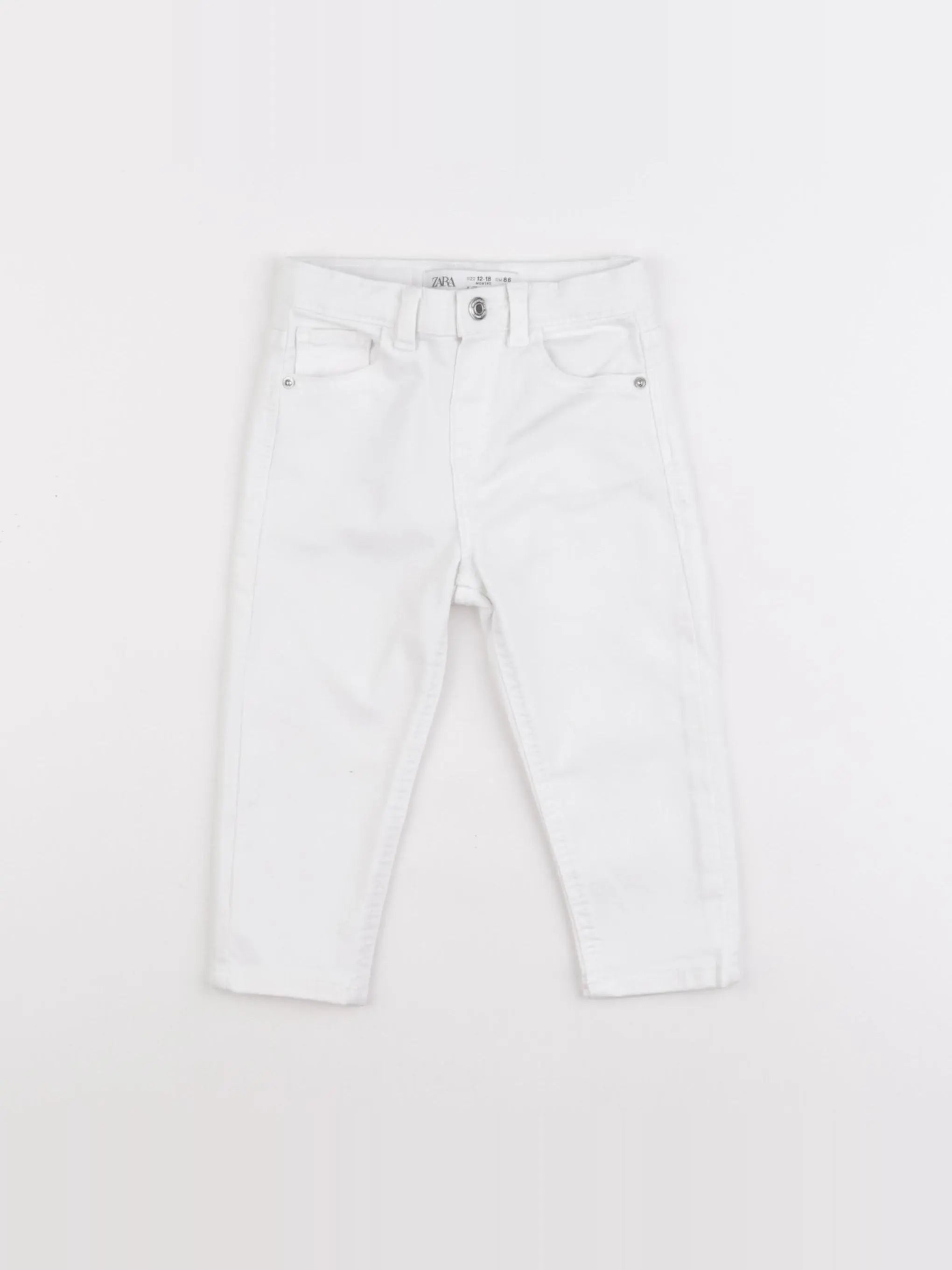 Zara - jean blanc - 12/18 mois