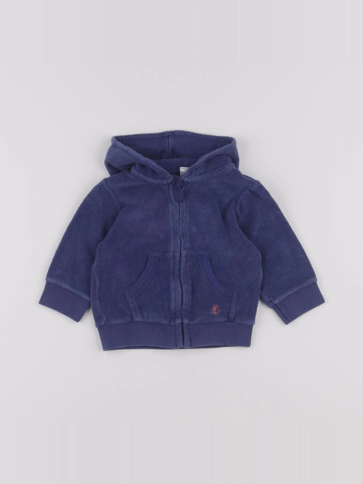 Petit Bateau - sweat bleu - 6 mois