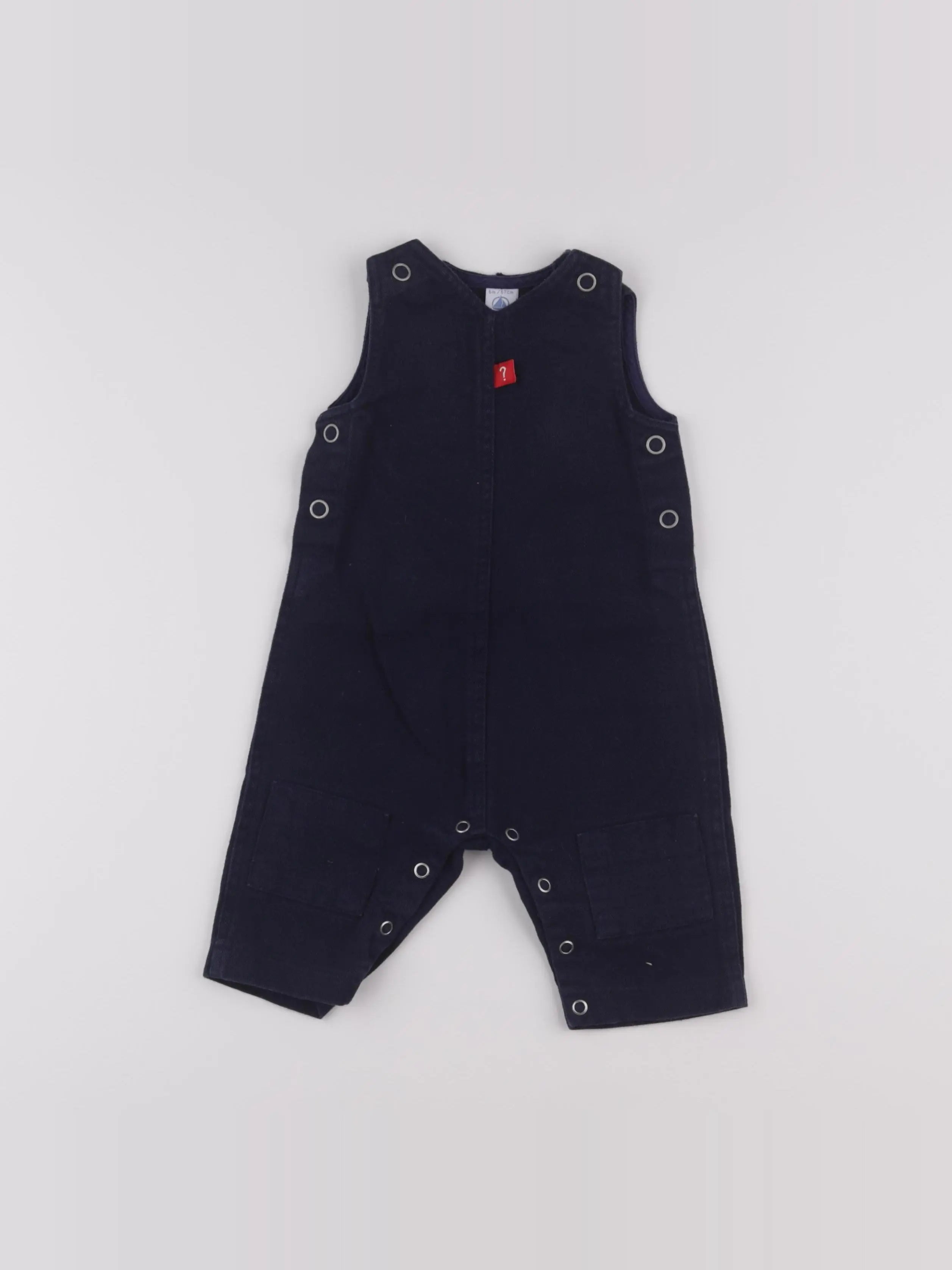 Petit Bateau - salopette bleu - 6 mois