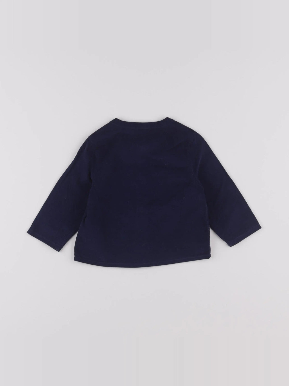 Petit Bateau - chemise bleu - 6 mois