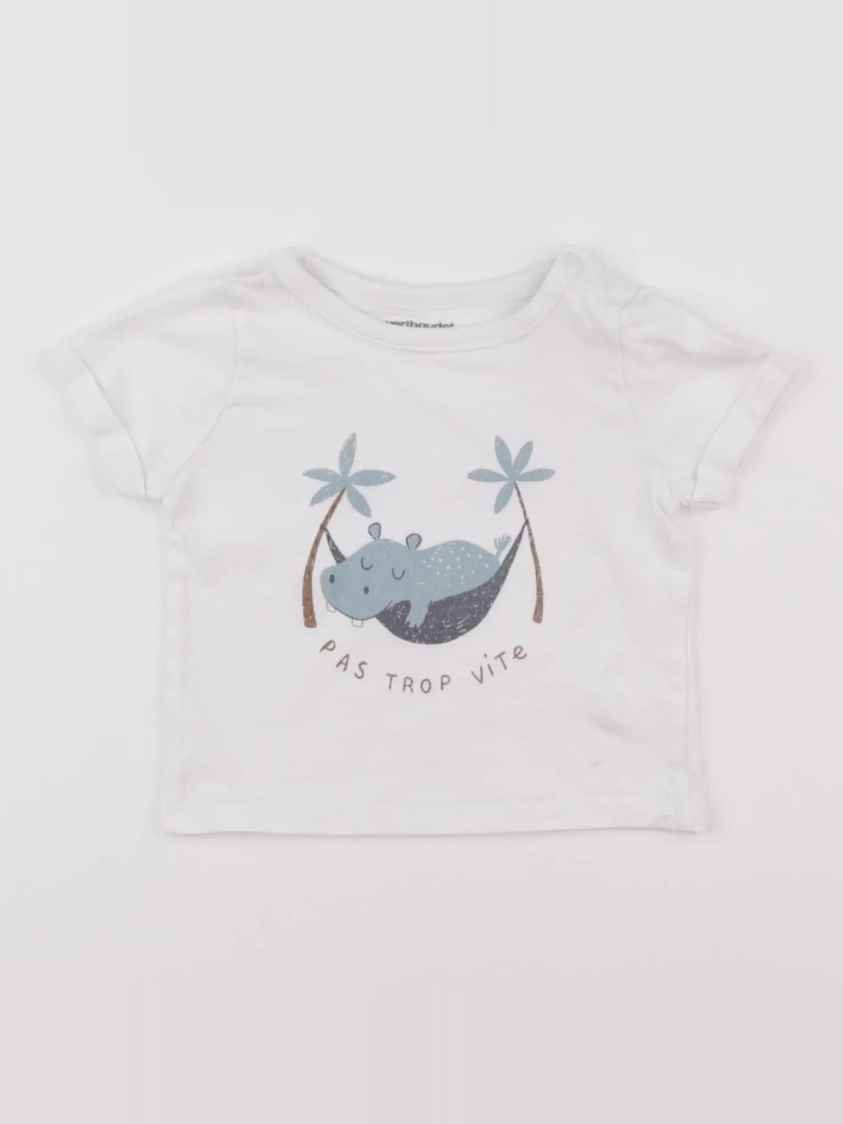 Vertbaudet - tee-shirt blanc - 6 mois