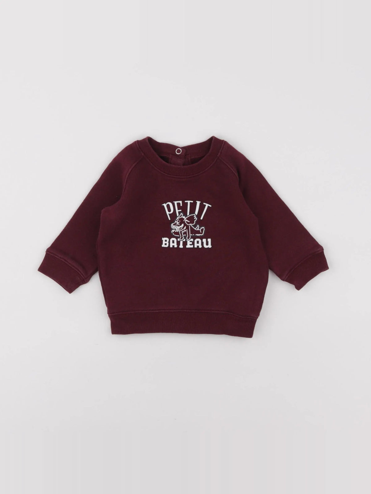 Petit Bateau - sweat rouge - 6 mois