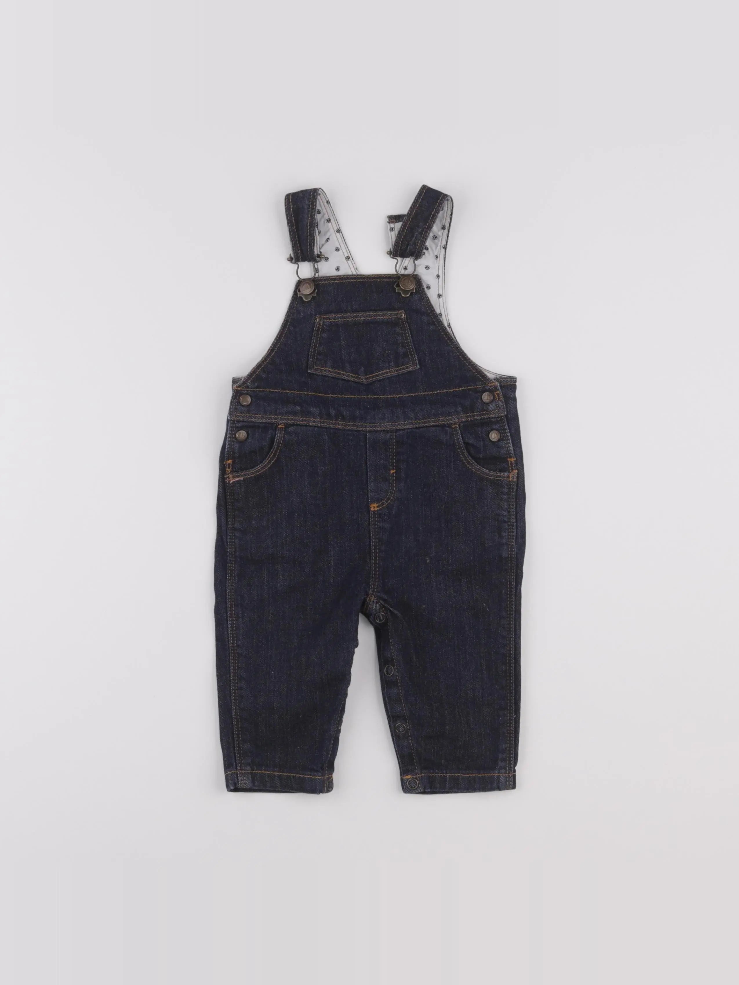 Petit Bateau - salopette bleu - 3 mois