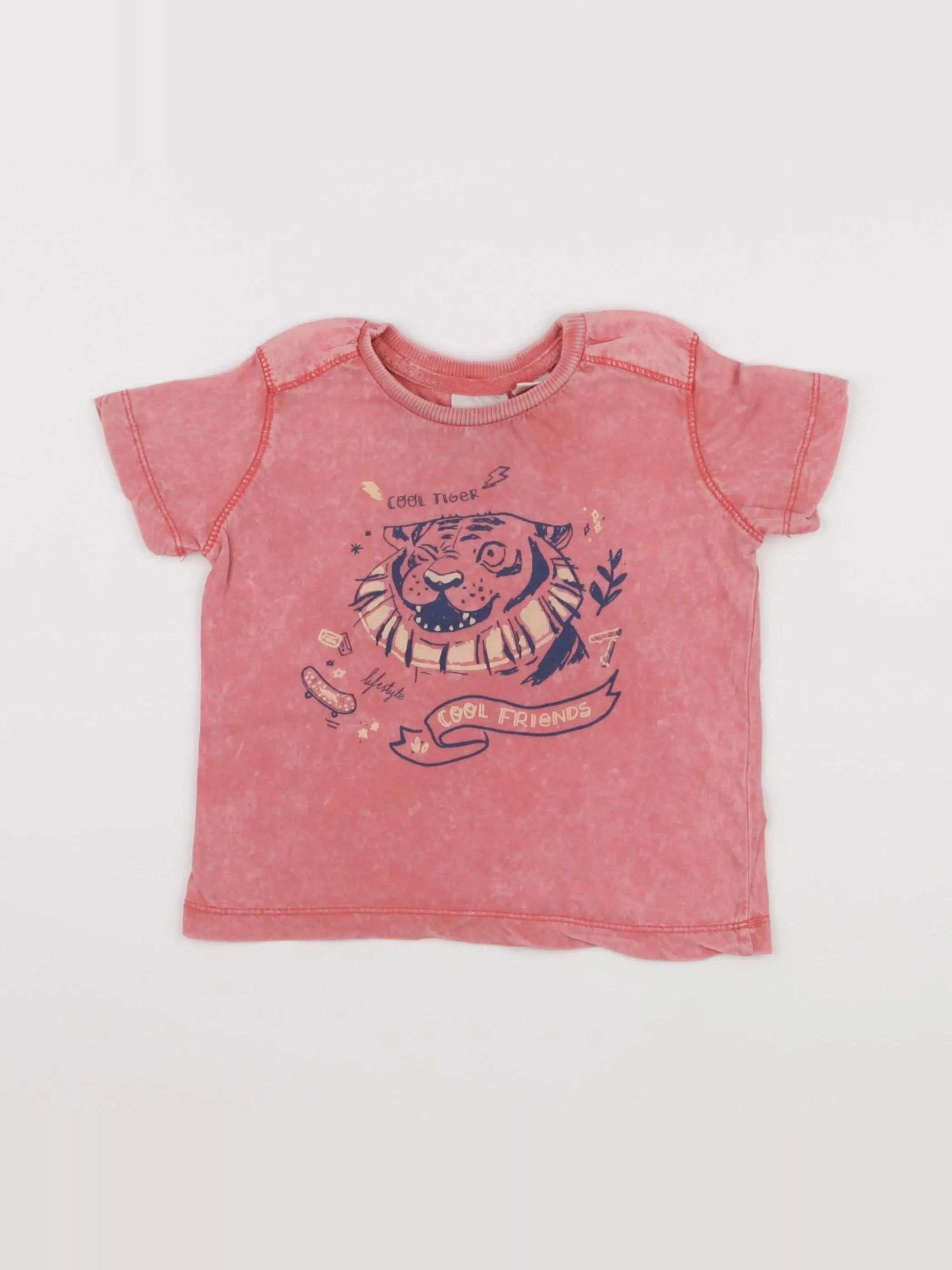 Zara - tee-shirt rose - 6/9 mois
