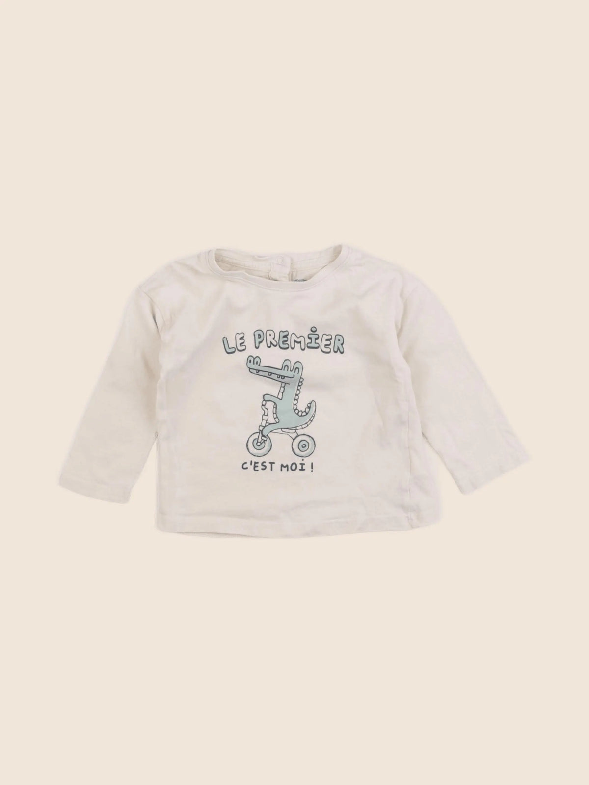 Vertbaudet - tee-shirt beige - 18 mois