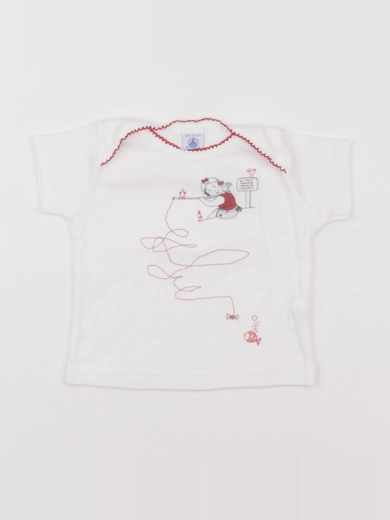 Petit Bateau - maillot de corps blanc - 6 mois