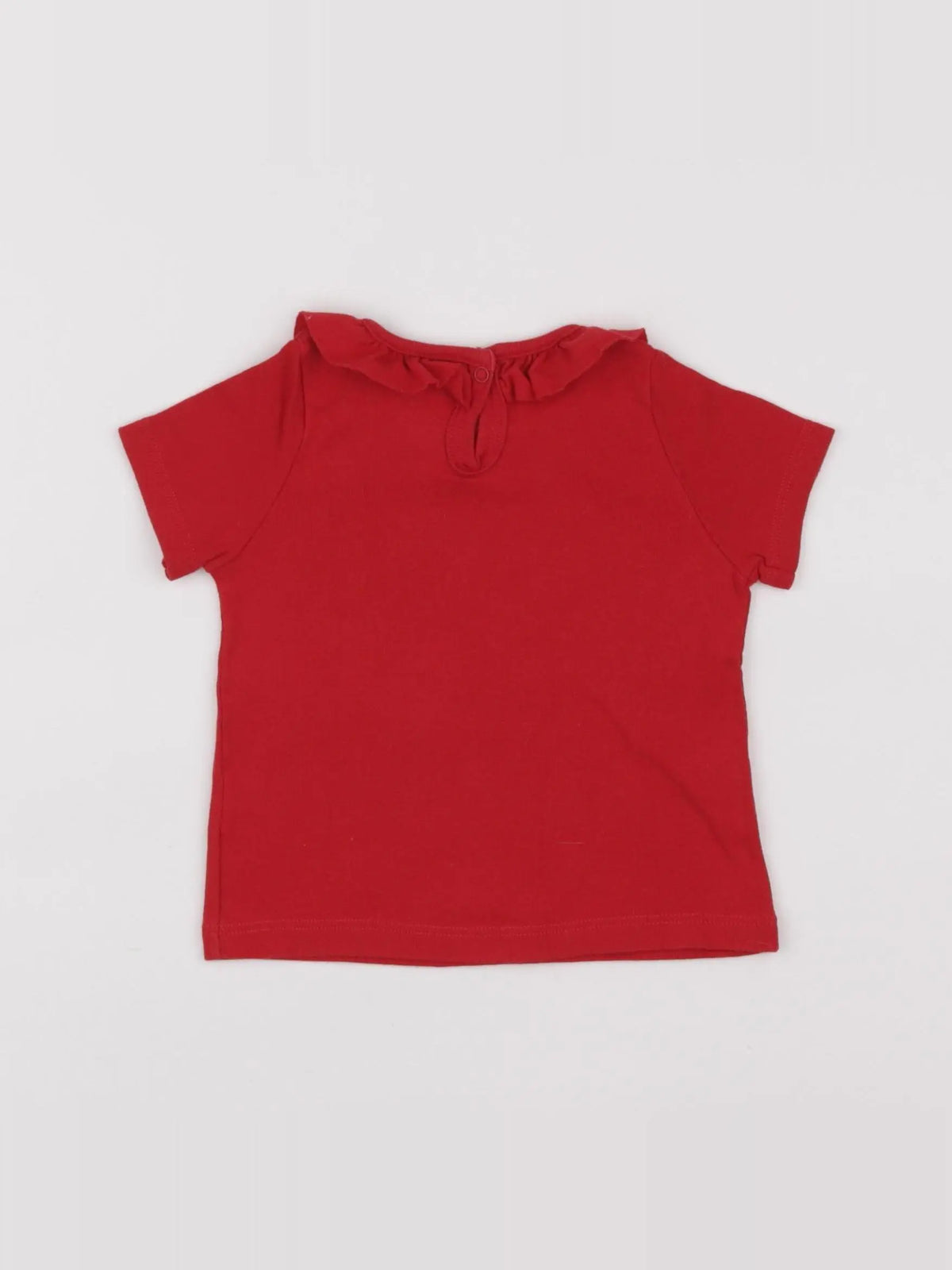 Petit Bateau - tee-shirt rouge - 12 mois