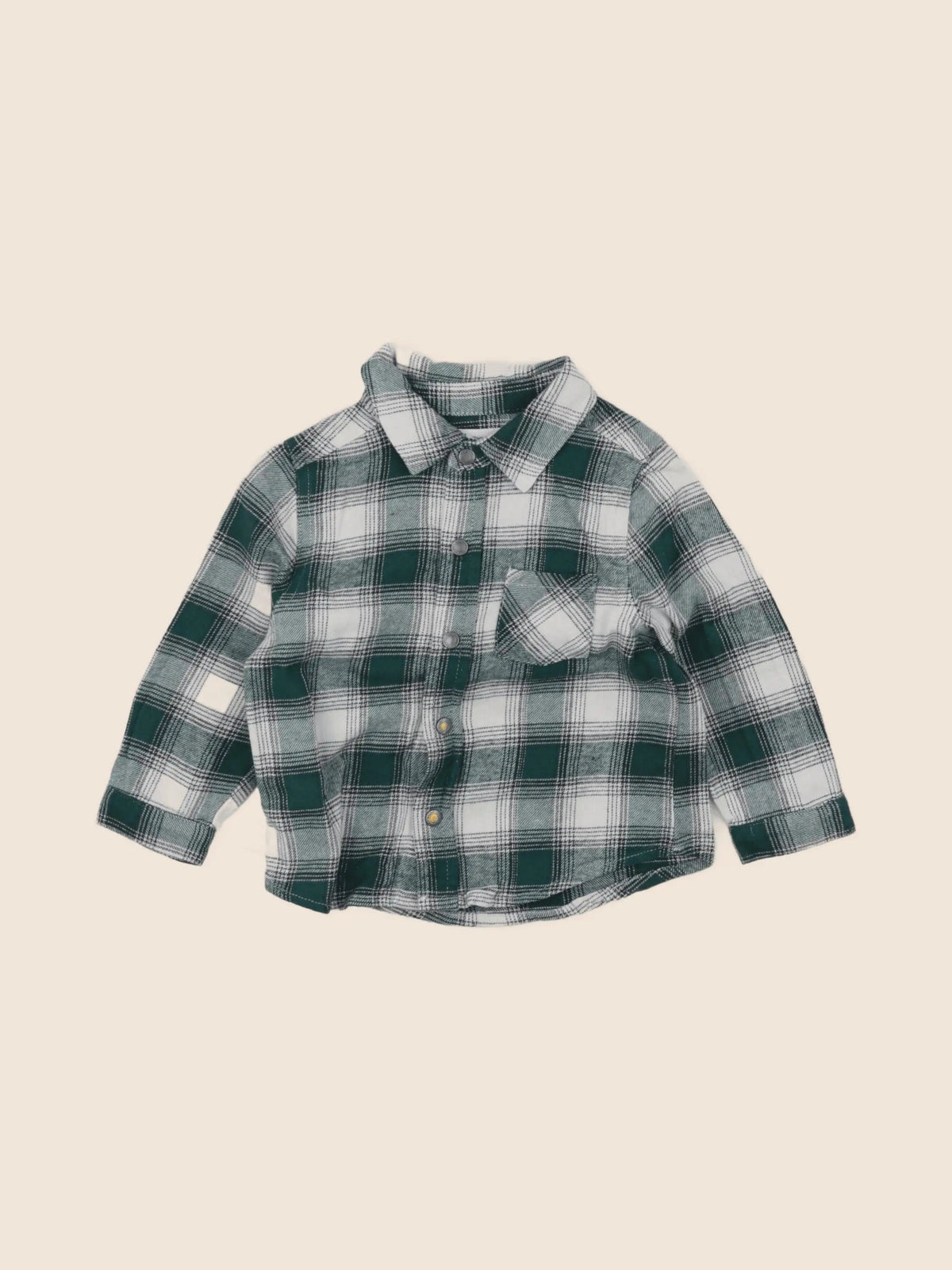 Vertbaudet - chemise vert - 12 mois