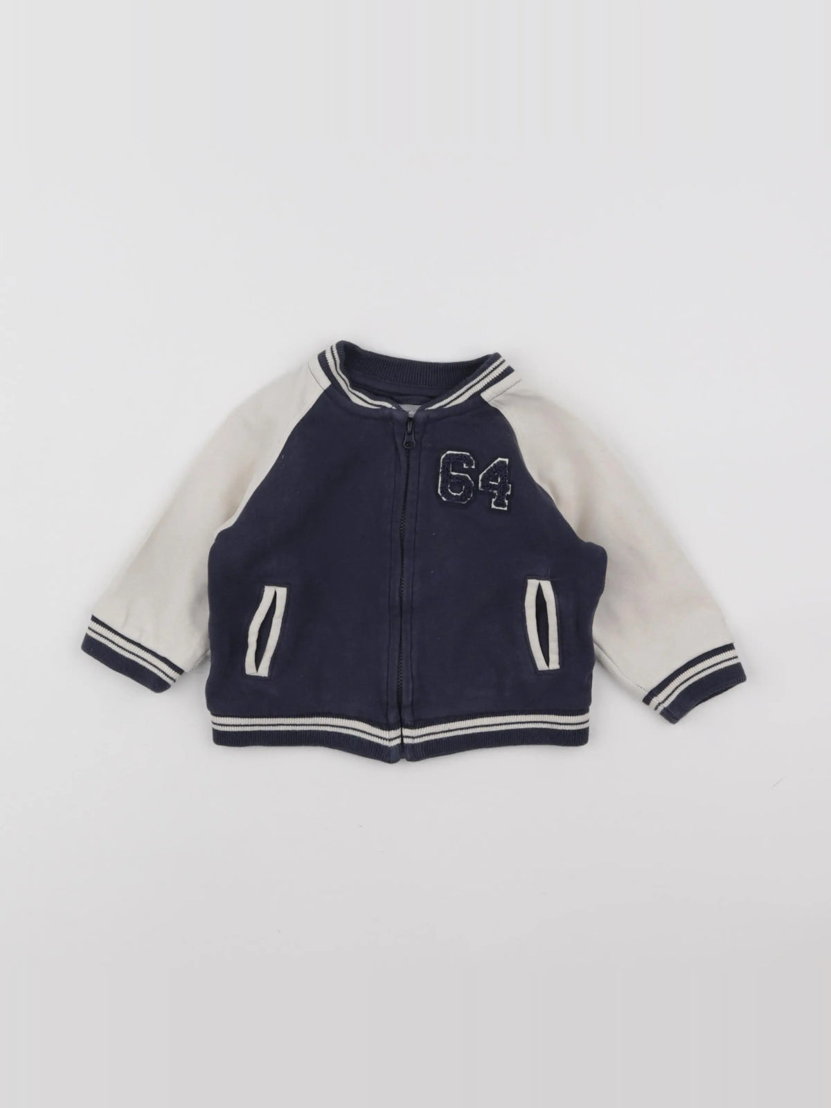 Vertbaudet - sweat bleu - 9 mois