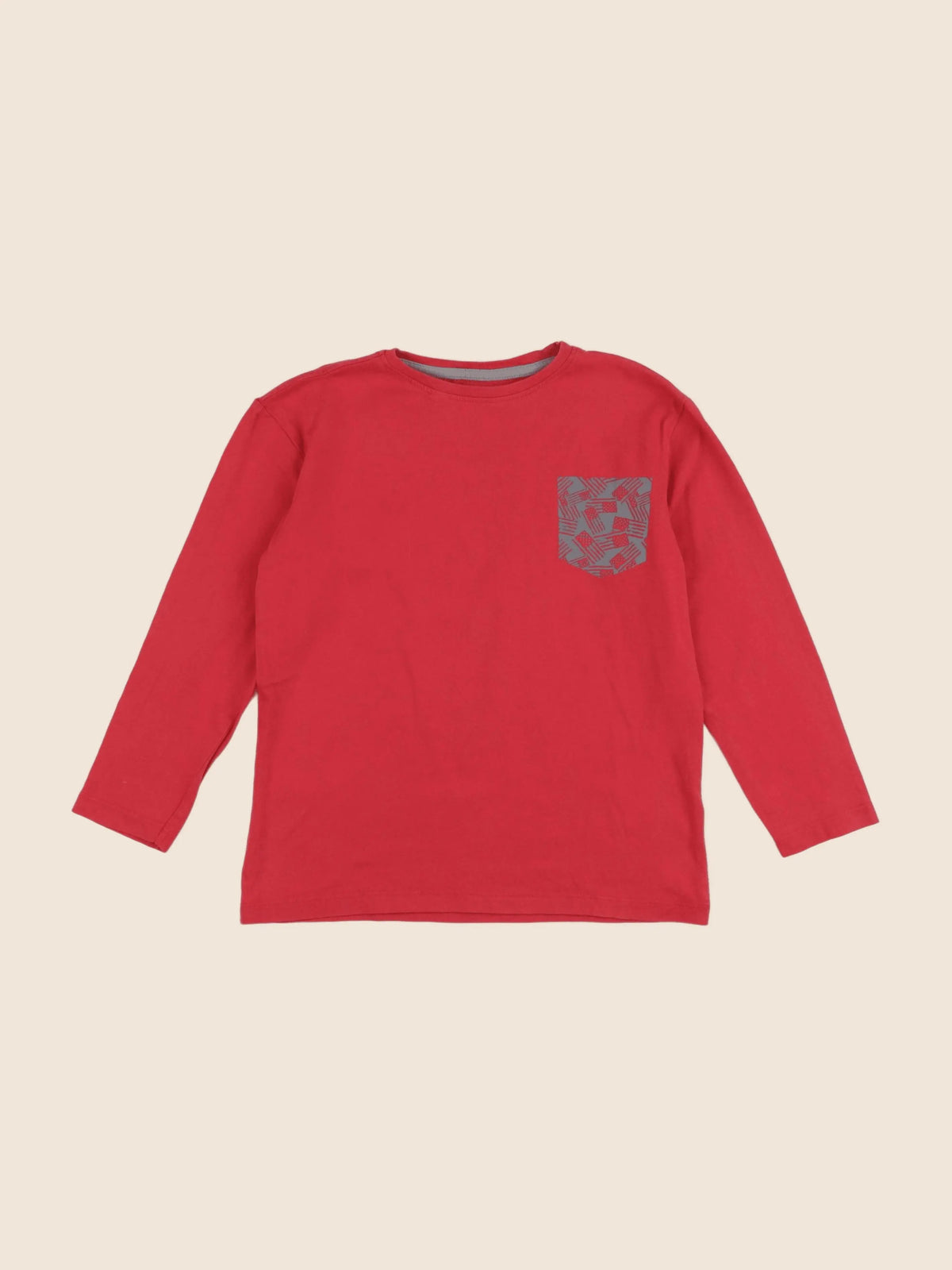 Vertbaudet - tee-shirt rouge - 8 ans