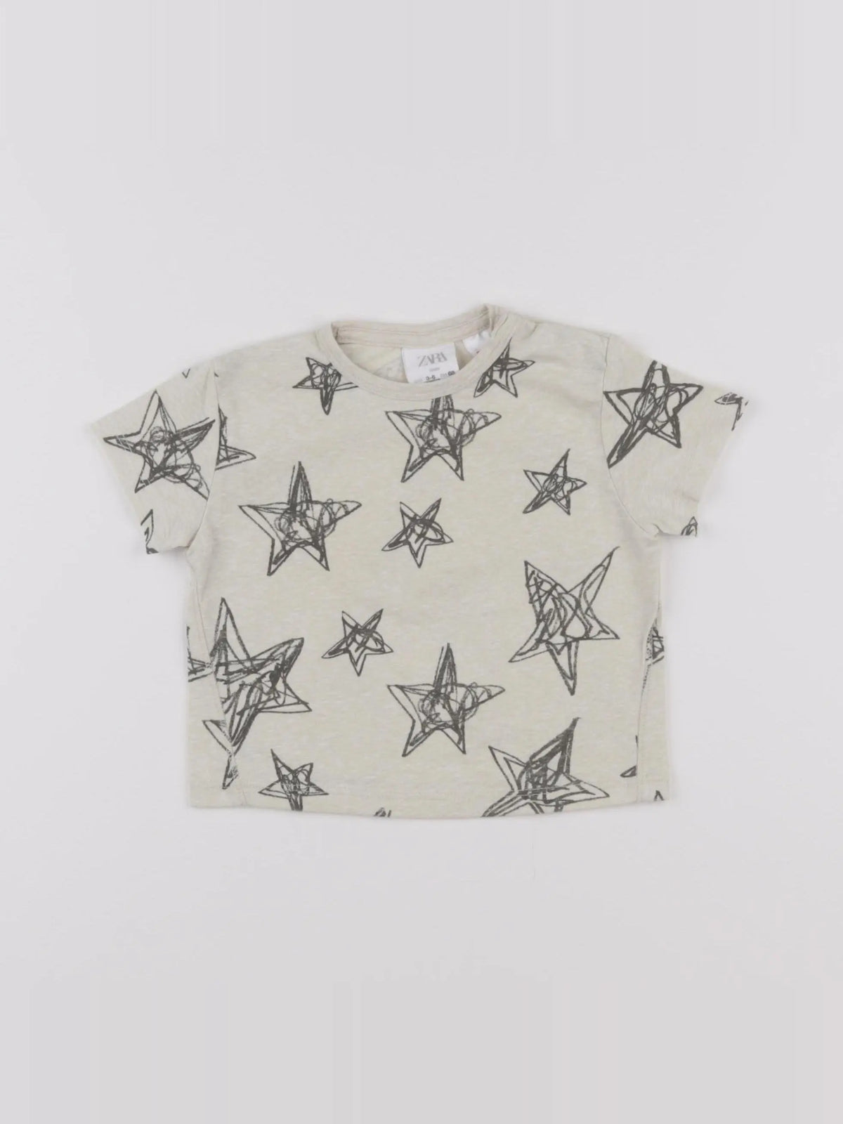 Zara - tee-shirt beige - 3/6 mois