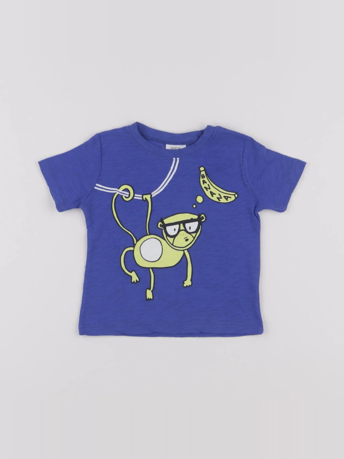 Zara - tee-shirt bleu, jaune - 3/6 mois