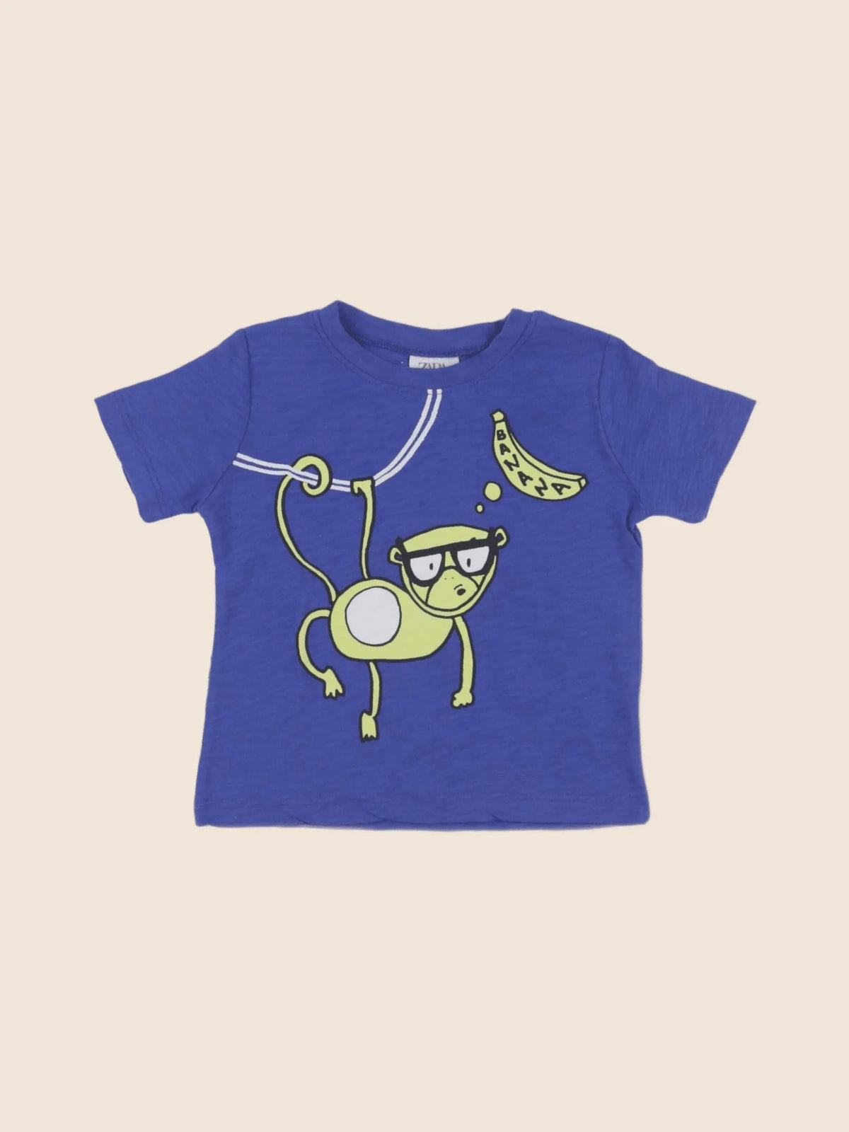 Zara - tee-shirt bleu, jaune - 3/6 mois