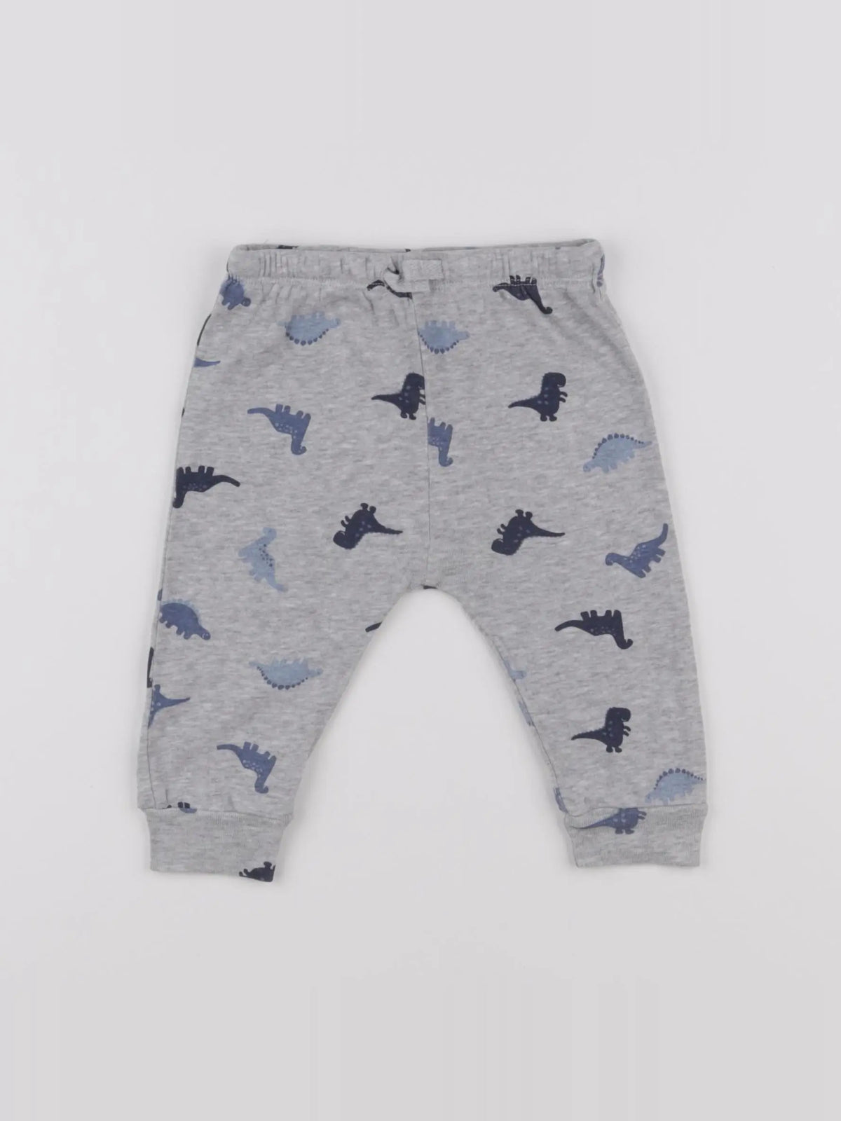 H&M - pantalon bleu, gris - 3/6 mois