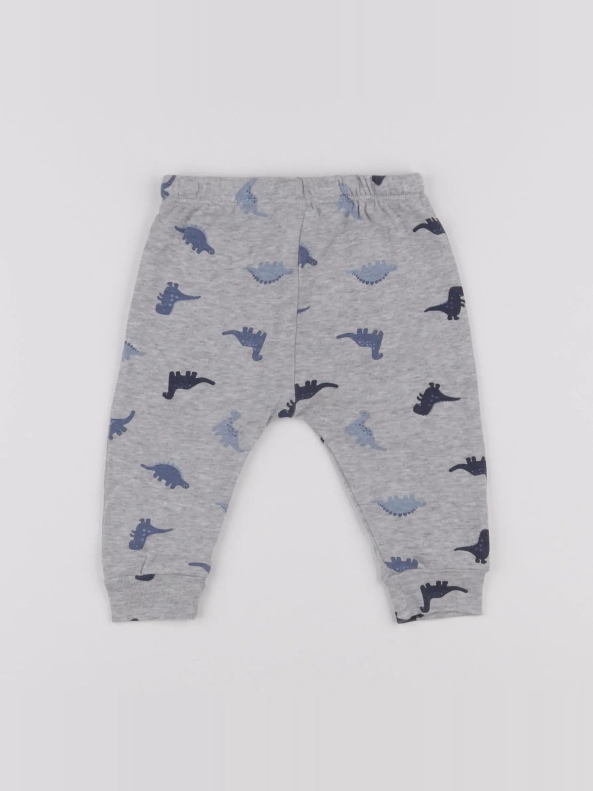 H&M - pantalon bleu, gris - 3/6 mois