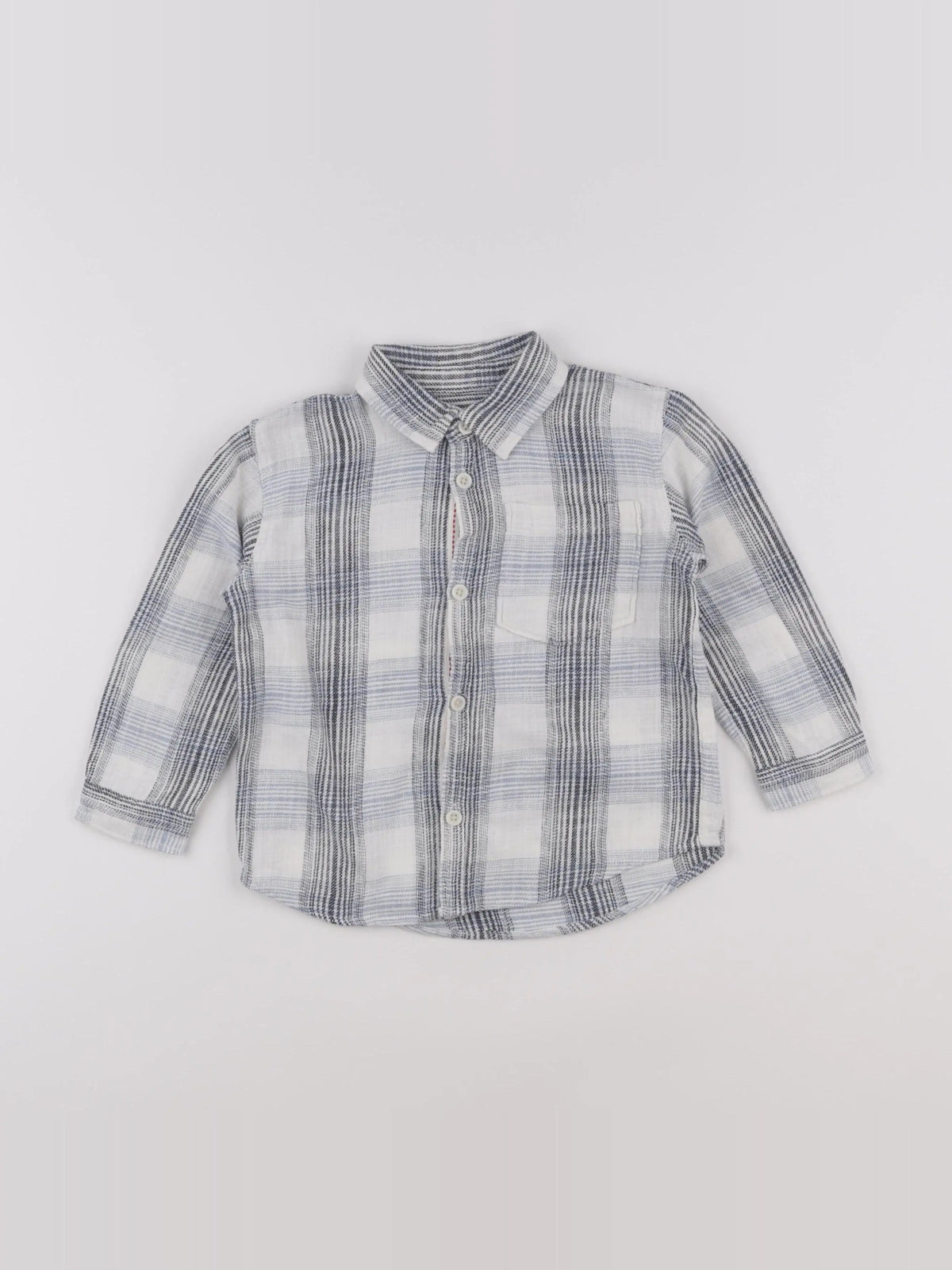 Zara - chemise beige, bleu - 3 ans