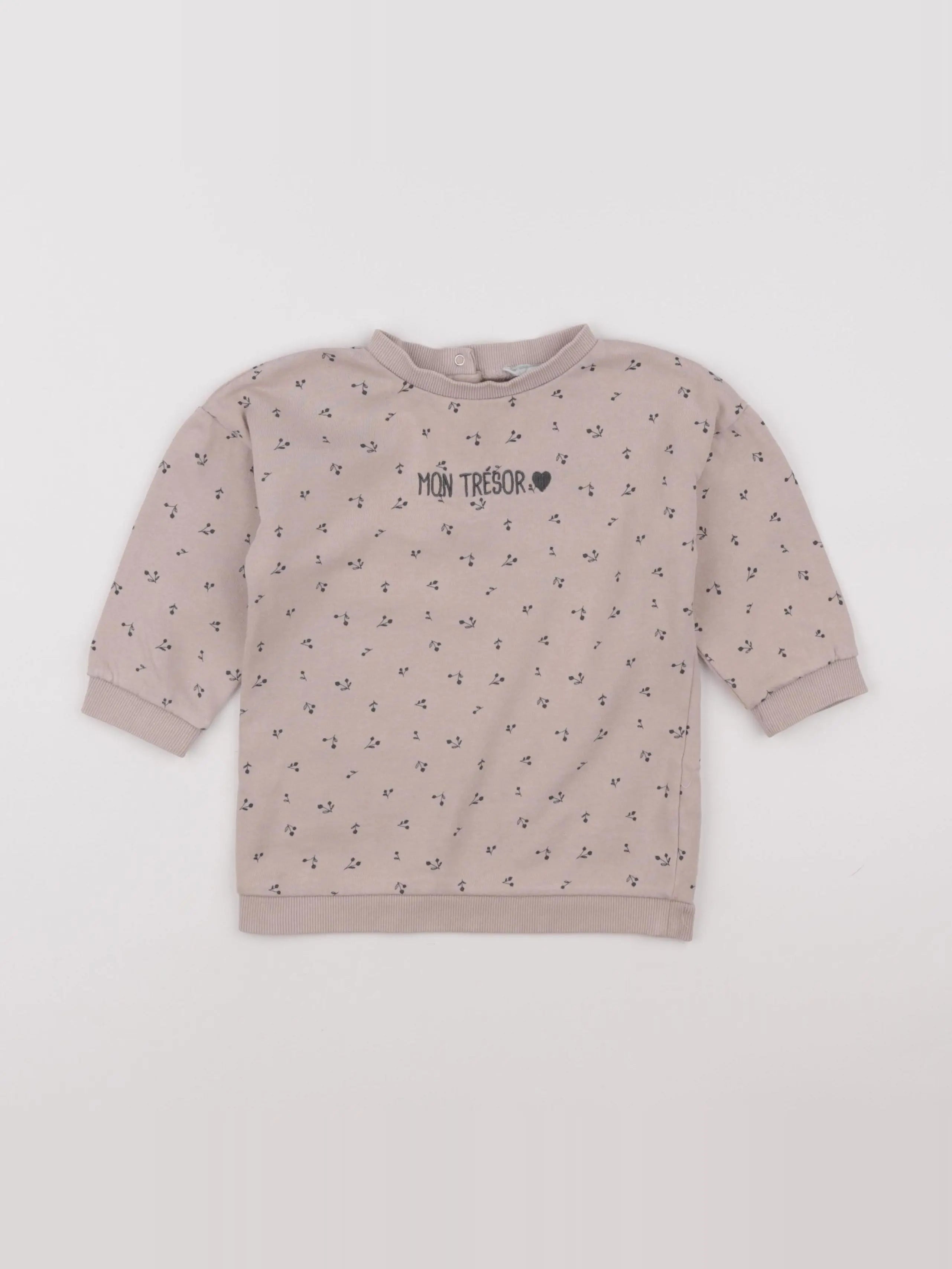 Vertbaudet - sweat rose - 24 mois