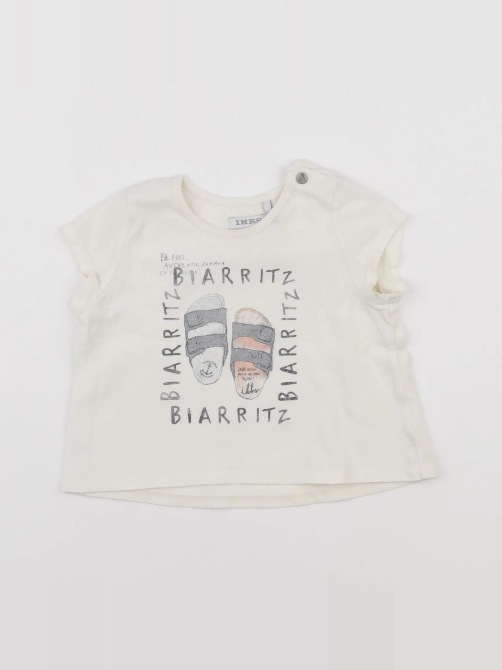IKKS - tee-shirt beige - 12 mois