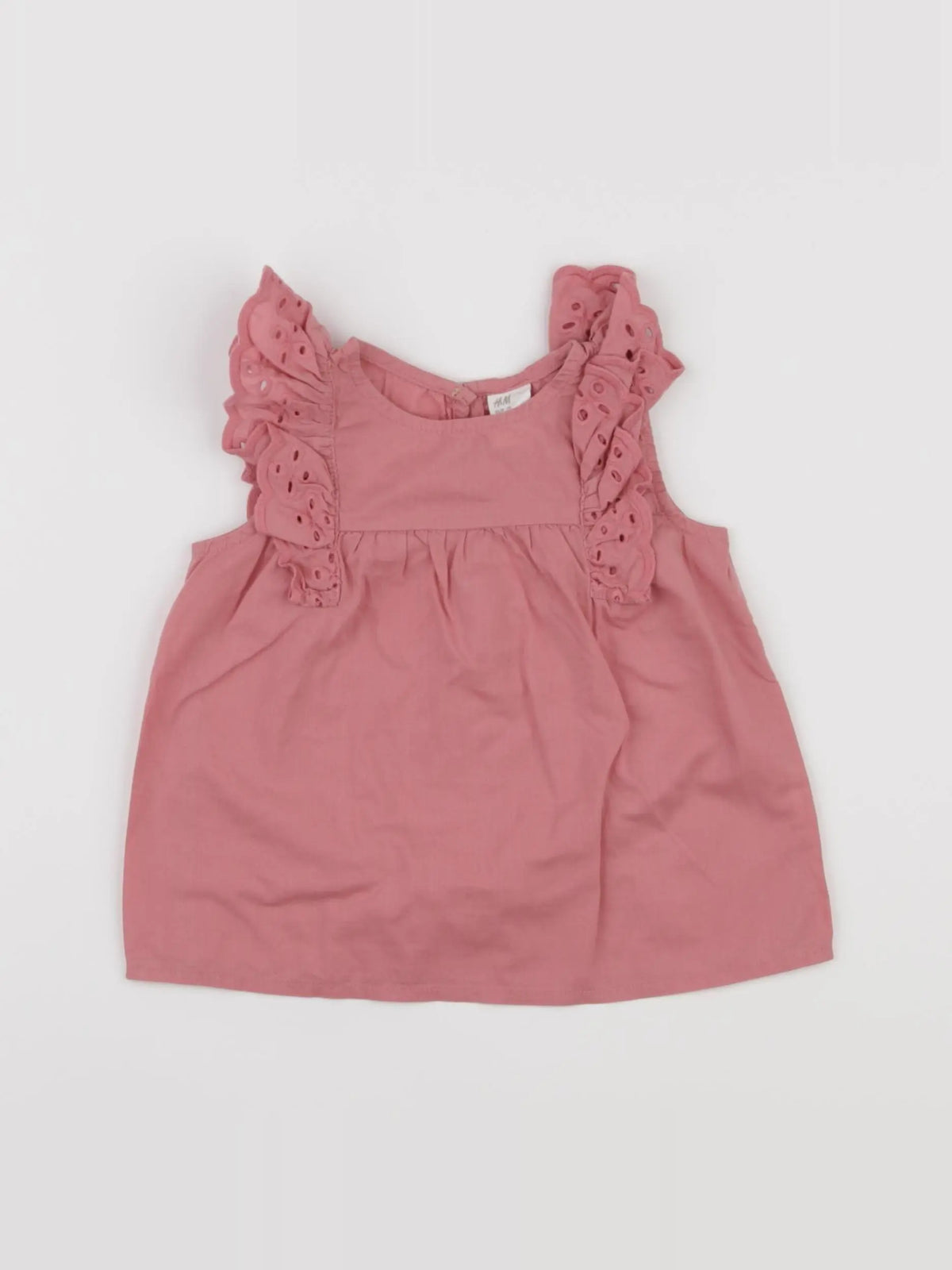 H&M - blouse rose - 6/9 mois