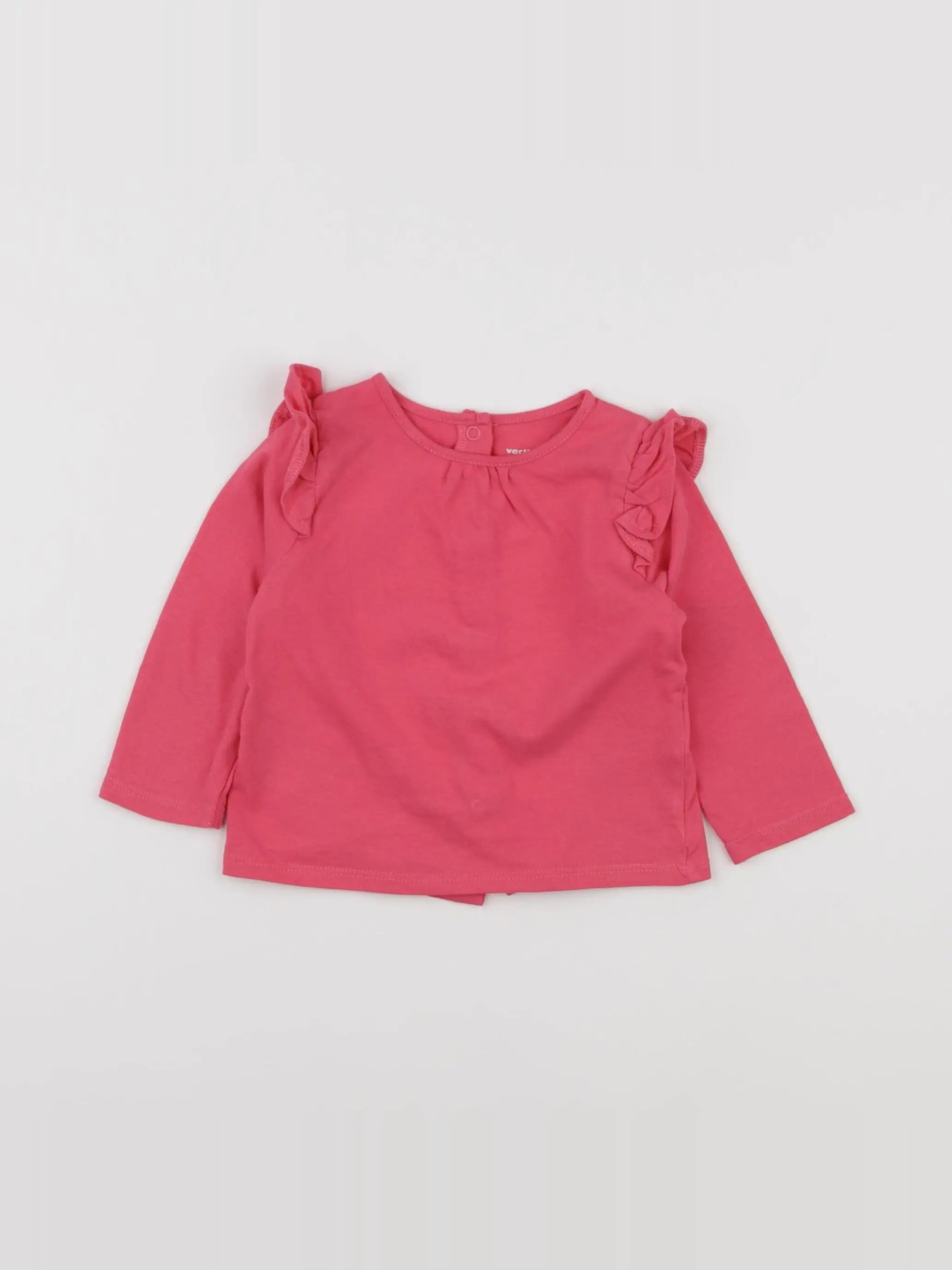 Vertbaudet - tee-shirt rose - 9 mois