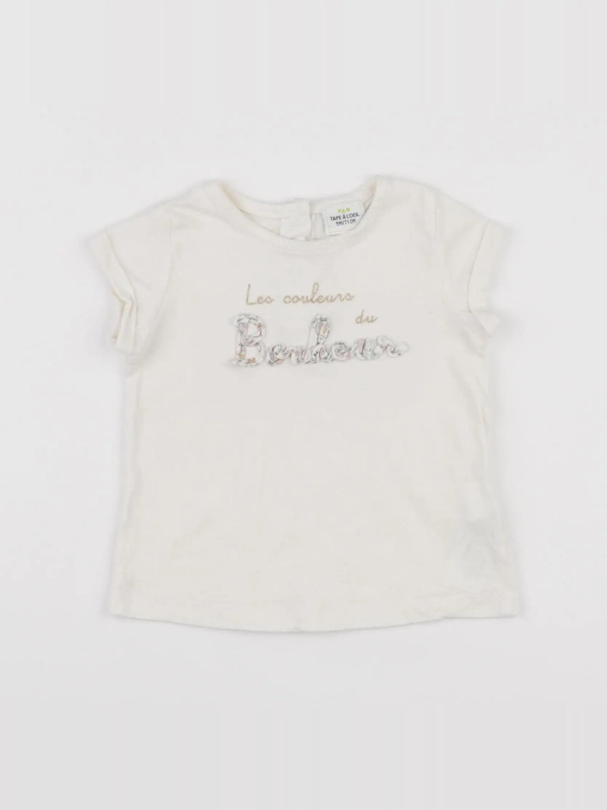 Tape à l'oeil - tee-shirt blanc - 9 mois