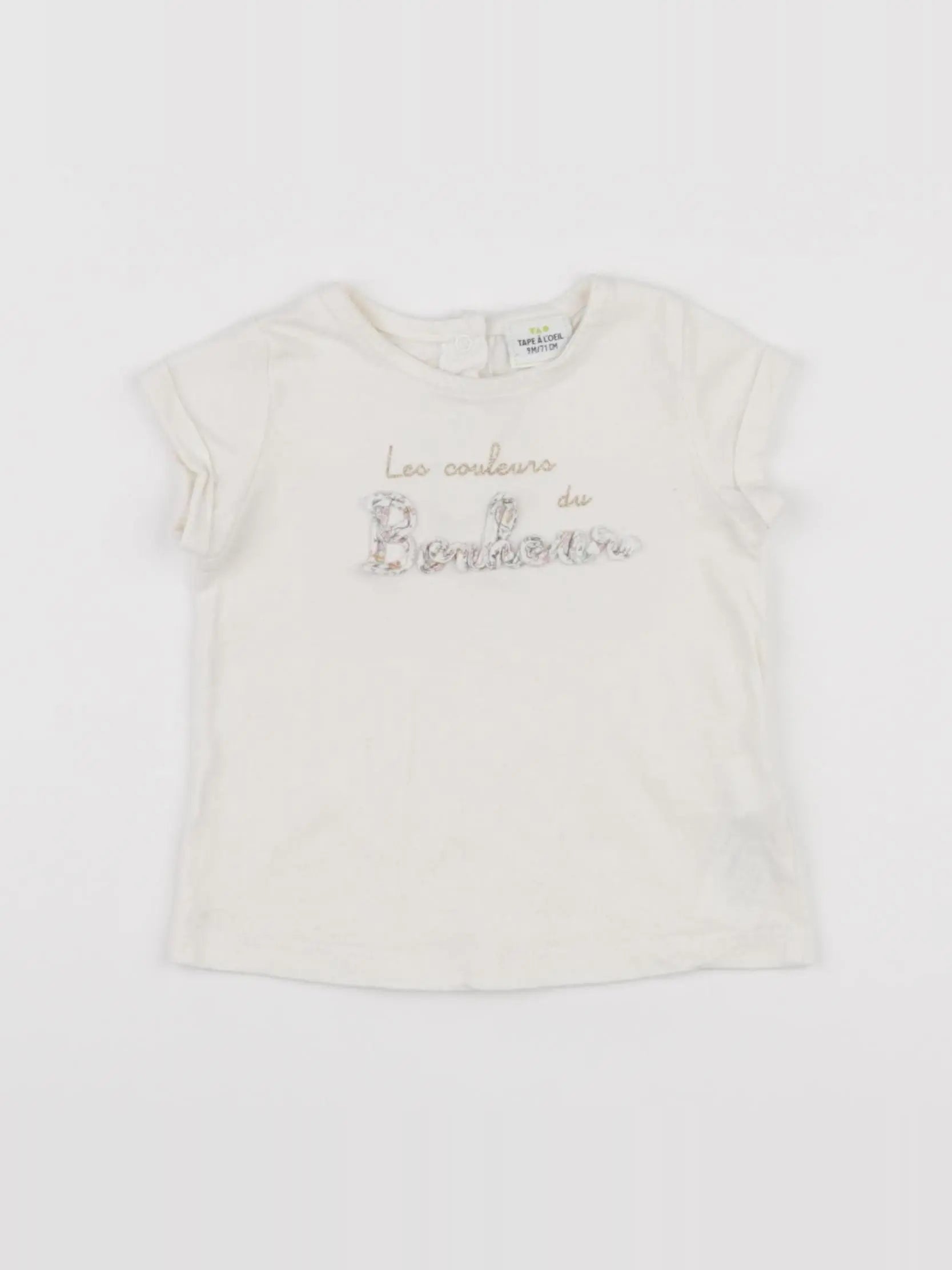 Tape à l'oeil - tee-shirt blanc - 9 mois