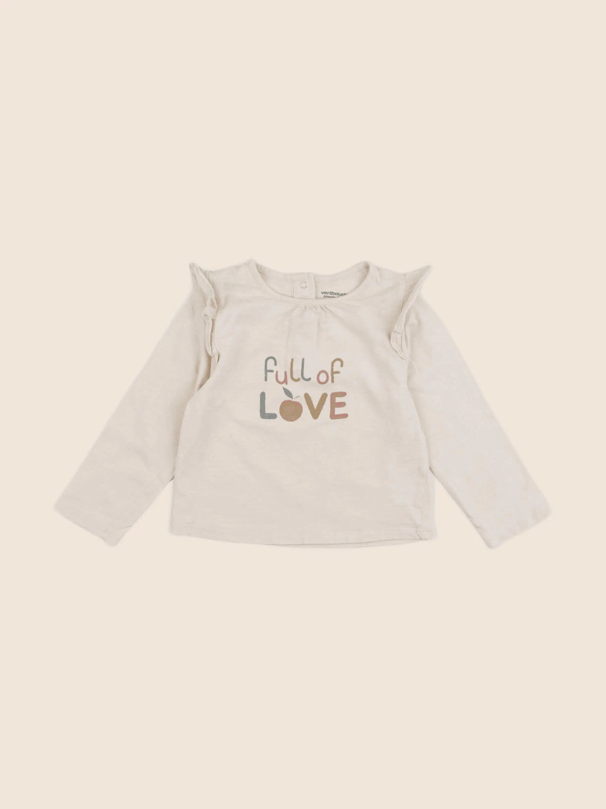 Vertbaudet - tee-shirt beige - 24 mois
